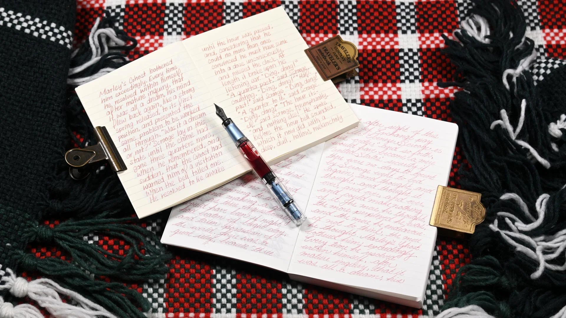 Diamine Blush print writing sample 2