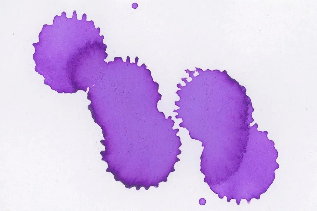 Diamine Gala ink droplets