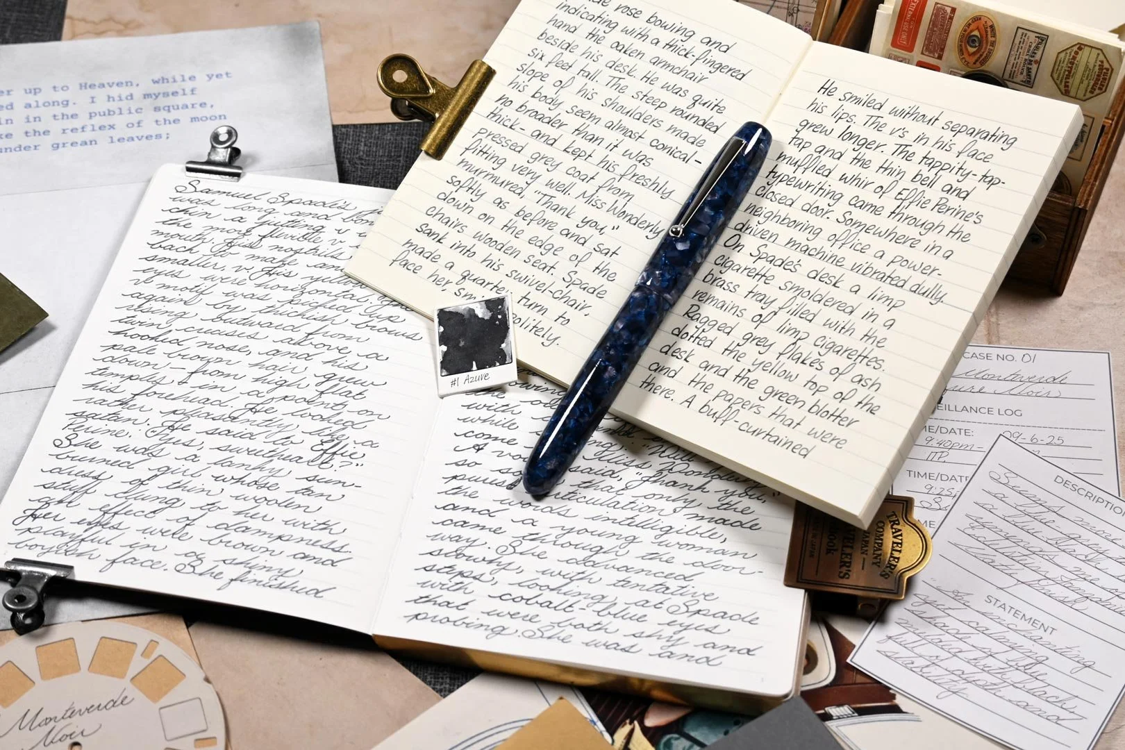 Monteverde Azure Noir writing sample with Edison Collier 5