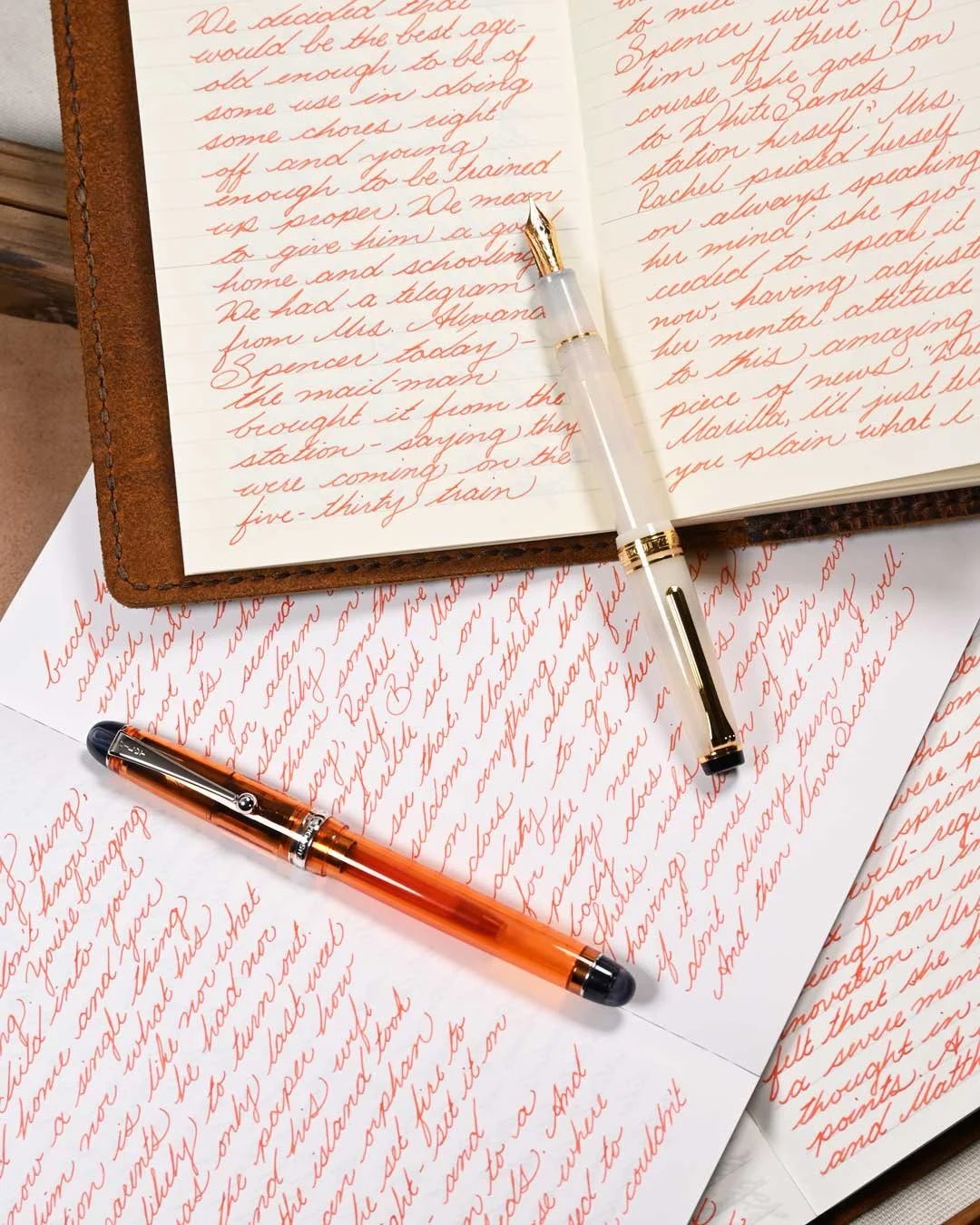 Pilot Iroshizuku Fuyu-gaki writing sample with Pilot Custom 74 and Pro Gear Slim