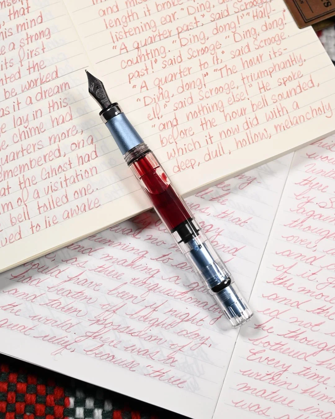 Diamine Blush writing sample 4