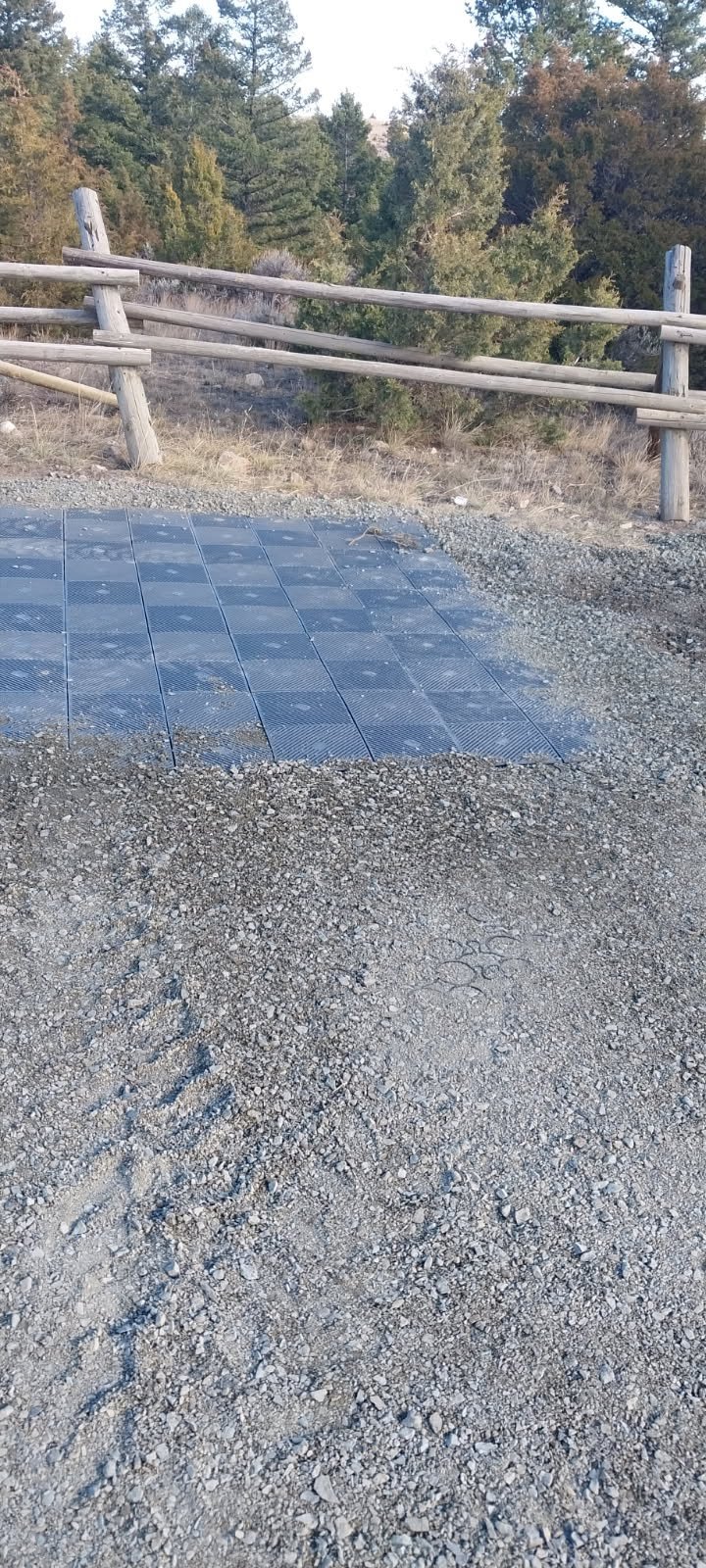 The gravel-filled TrueGrid PRO PLUS transitioned easily to TrueGrid DECK