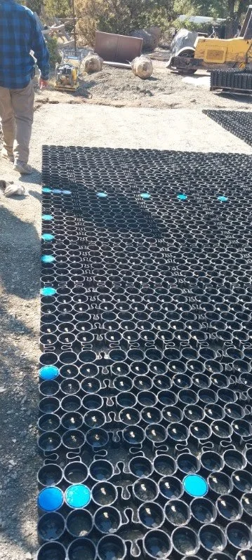 Blue SnowSpots were added to mark out ADA parking and aisles