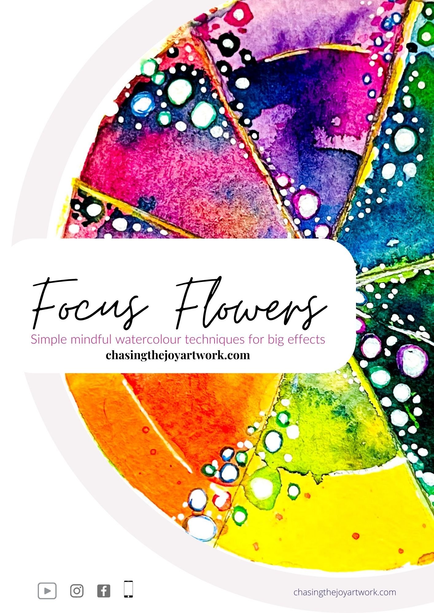 Focus Flowers: Mindful Watercolour & Reflection Guide | Creative Wellbeing Resource