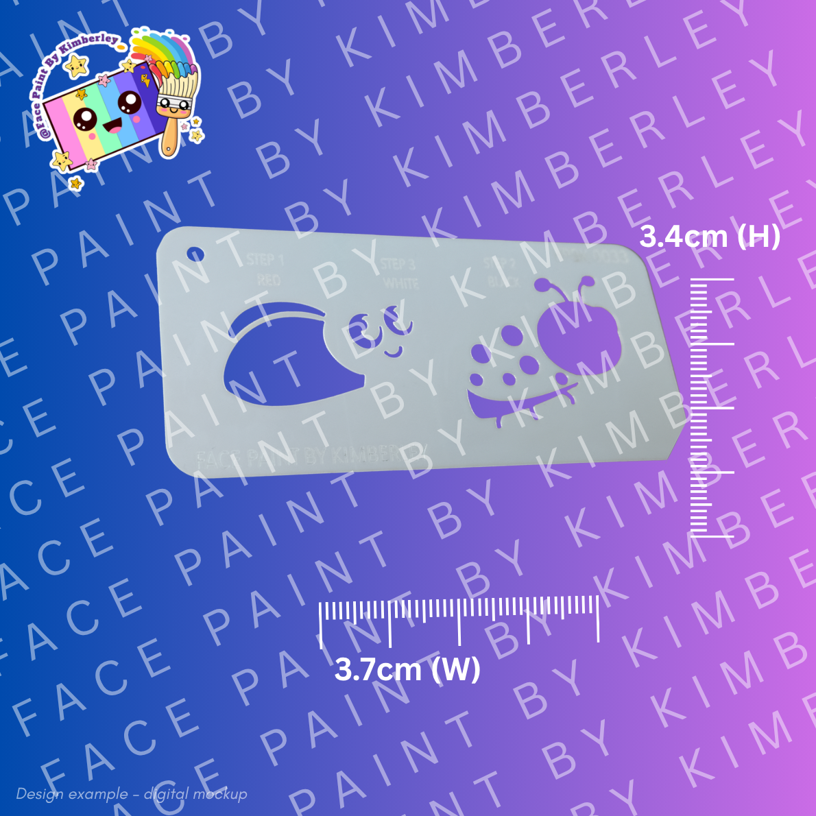 Stackable Lady Bug Stencil for face painting| Kids Party Design