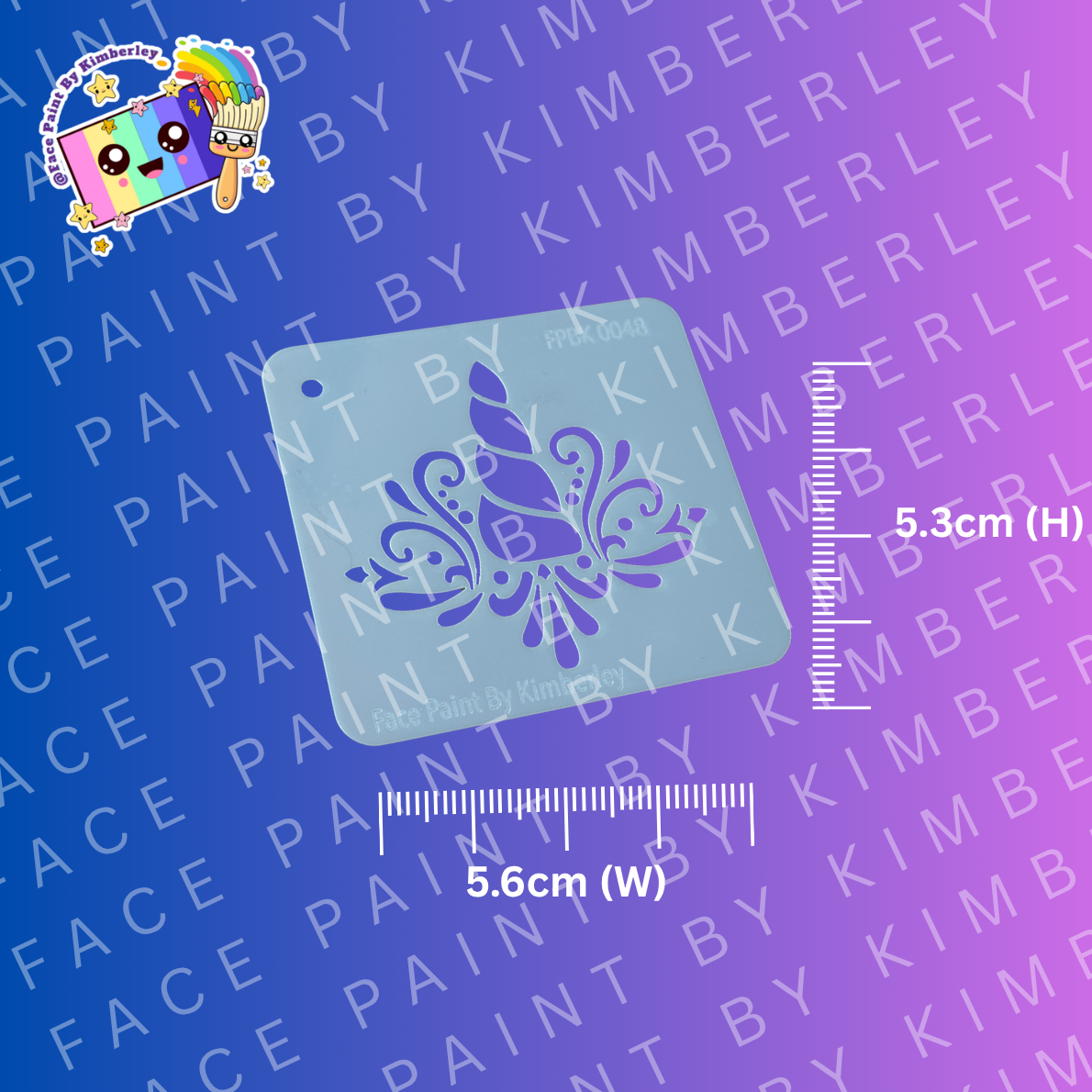 Unicorn Horn with Florish Stencil for face painting| Kids Party Design