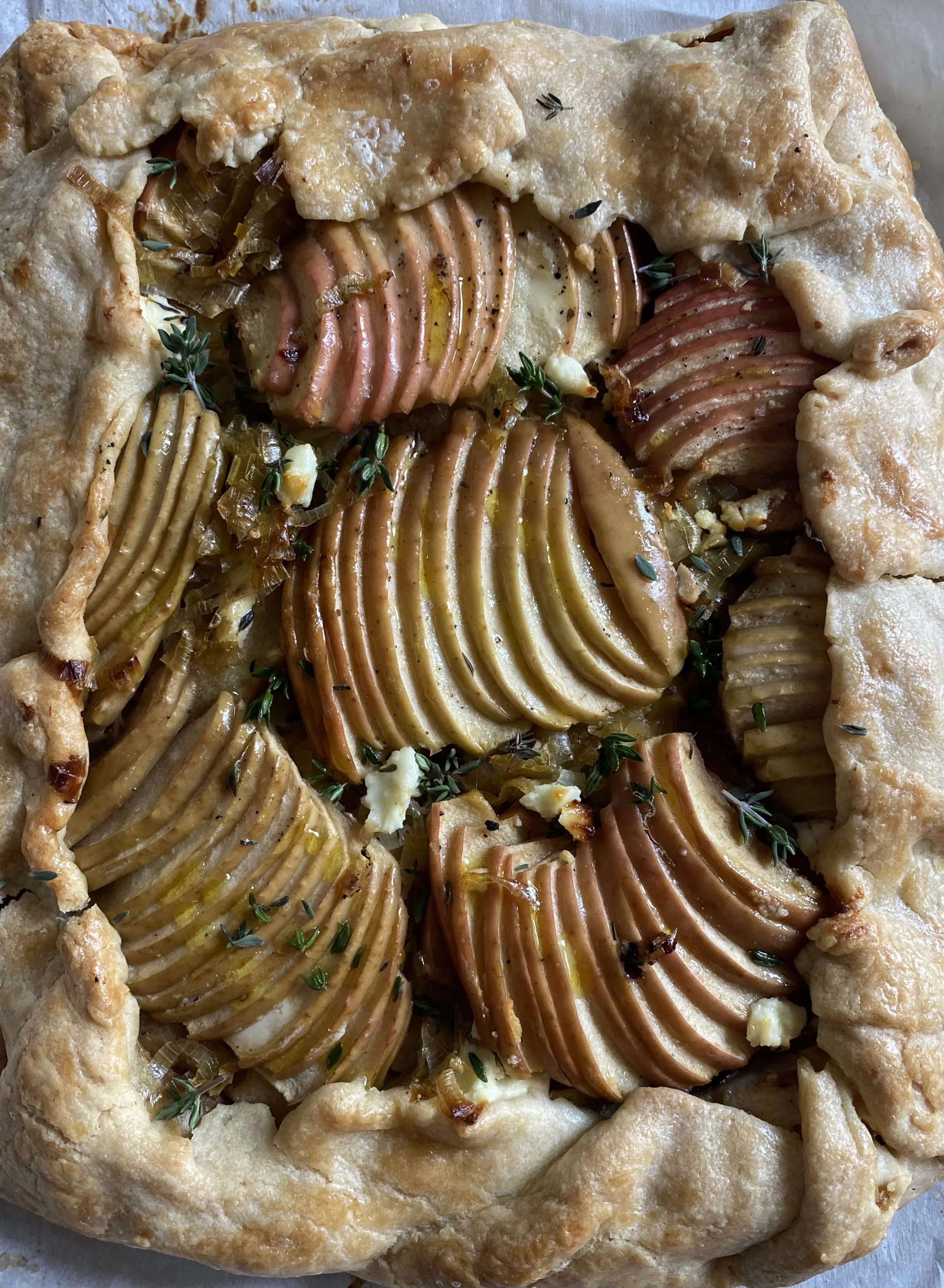 Apple and leek galette with thyme and goat cheese.jpg