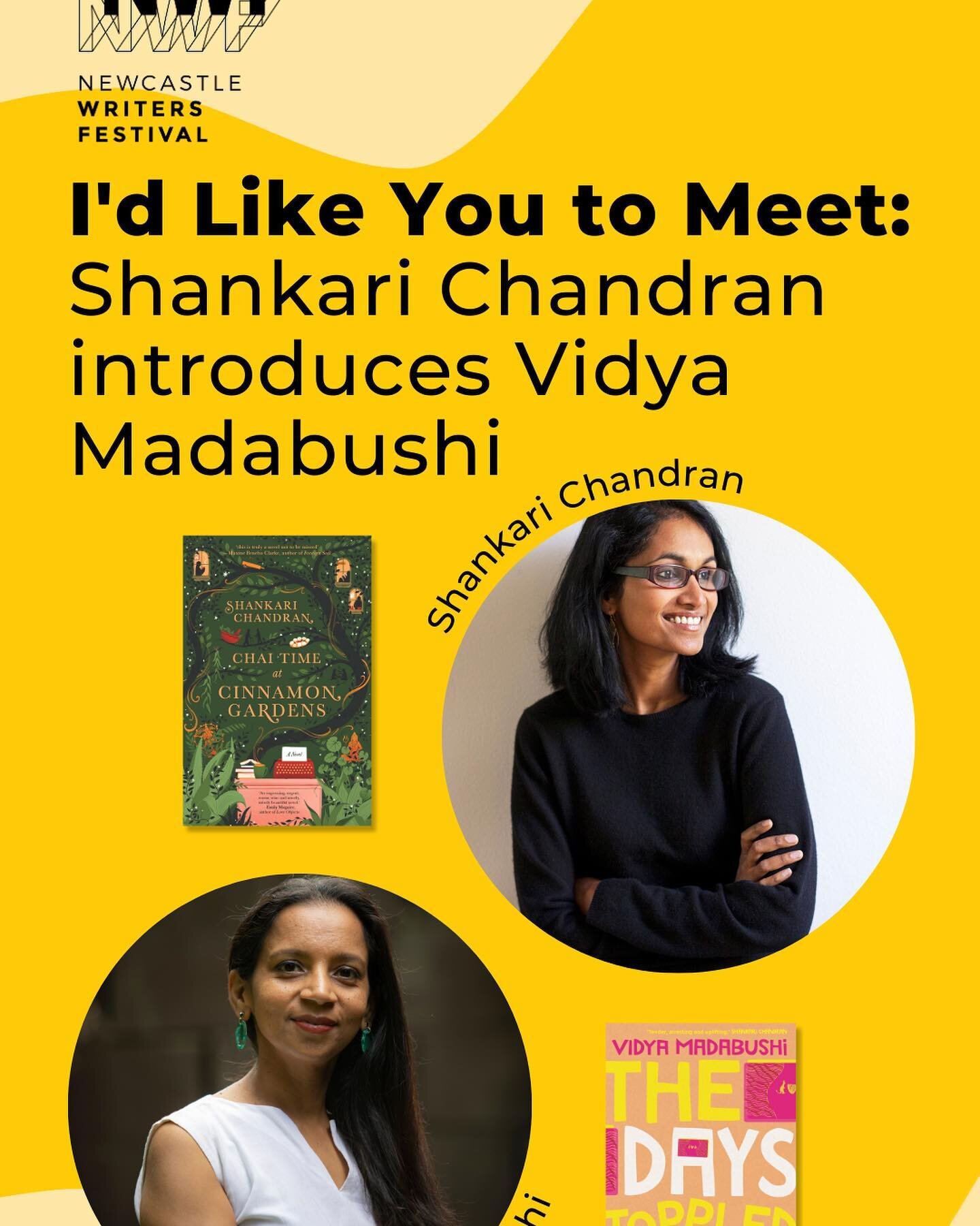 I&rsquo;m beyond thrilled to be a part of the Newcastle Writers festival (https://www.newcastlewritersfestival.org.au/events/) along with writers I so admire. I&rsquo;m super excited to talk to the incomparable Miles Franklin Winner @shankarichandran