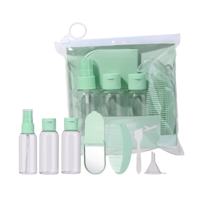 7 Piece Toiletry set Green- set with mirror 1.PNG