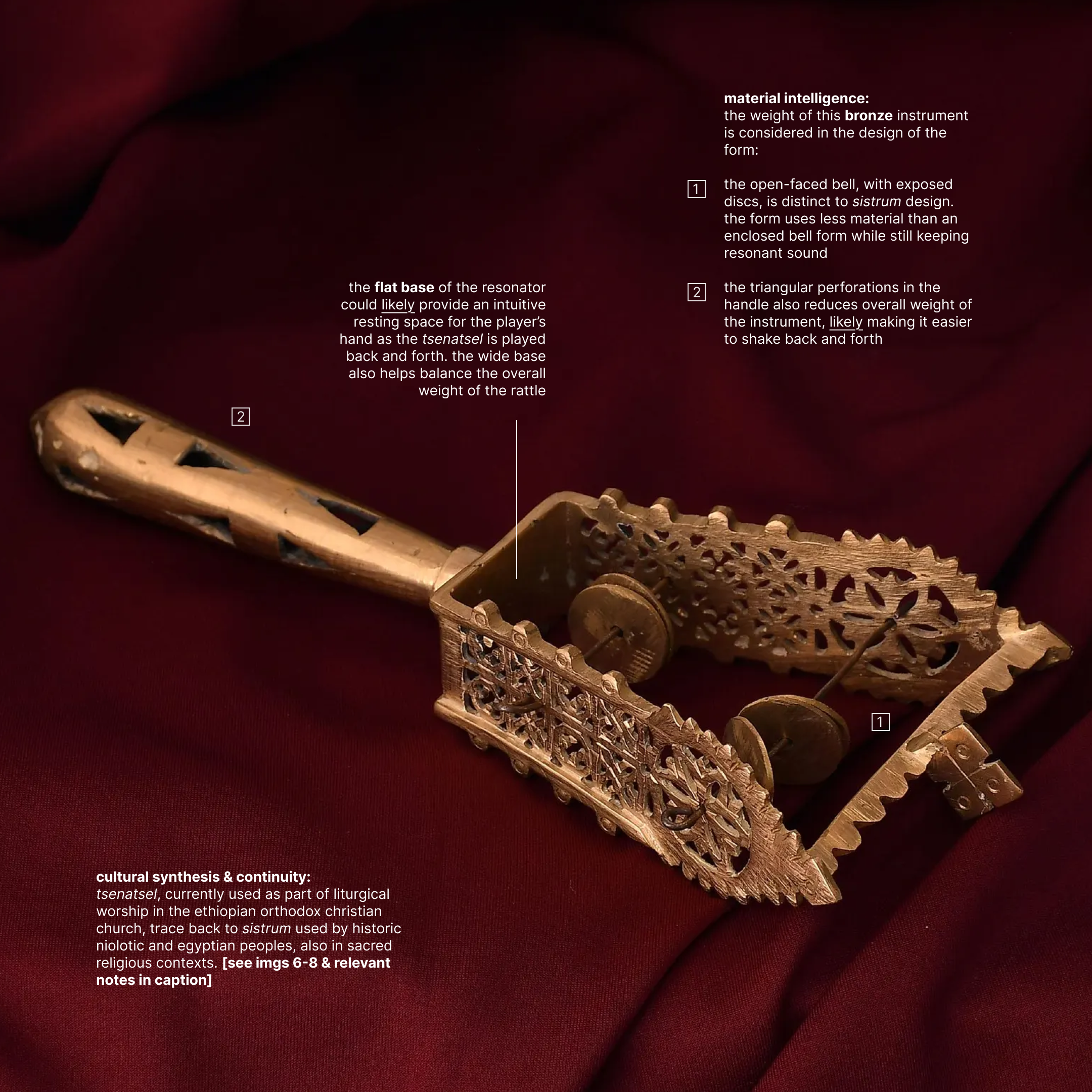 TSENATSIL (ETHIOPIAN SISTRUM) CEREMONIAL RATTLE