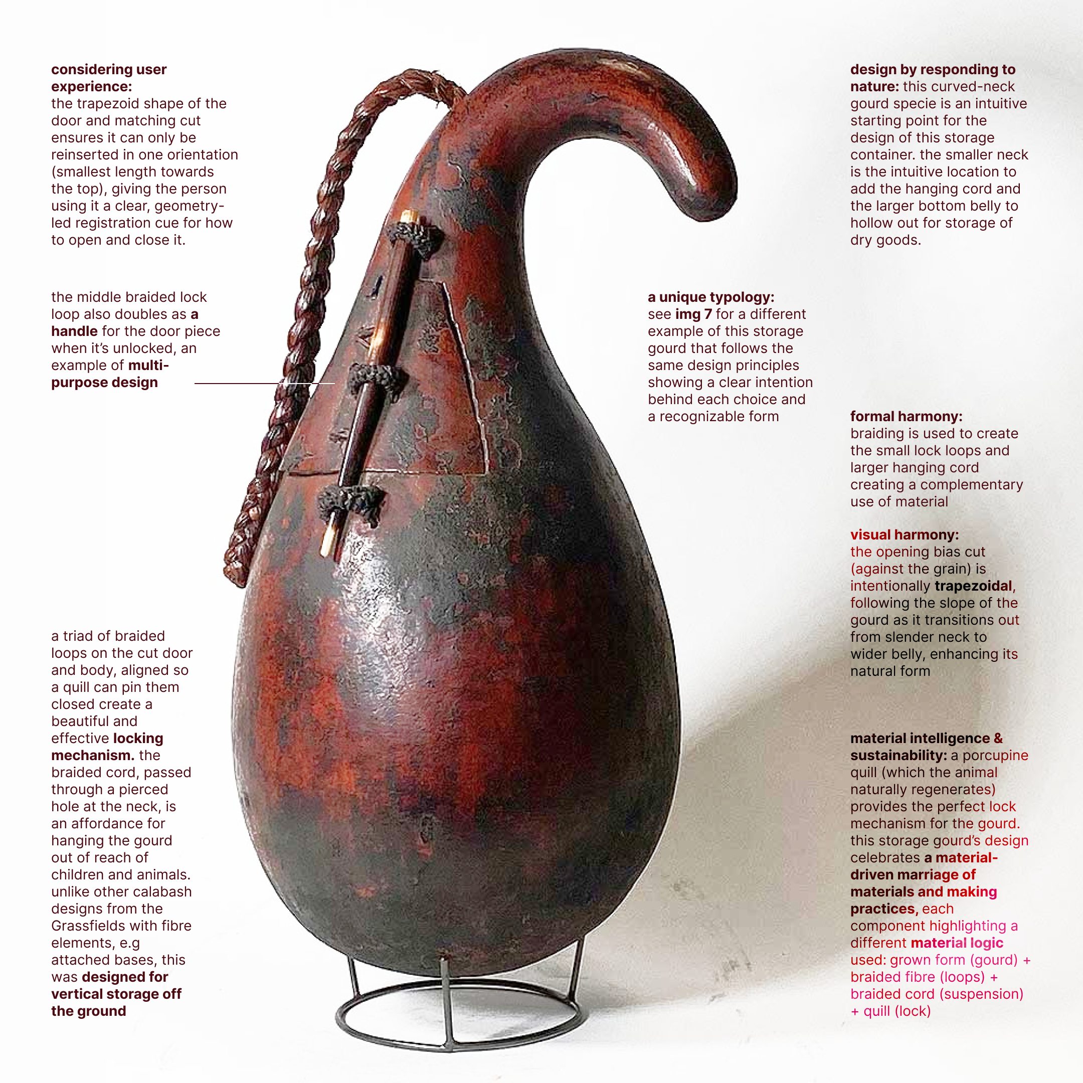 STORAGE GOURD WITH LOCK MECHANISM