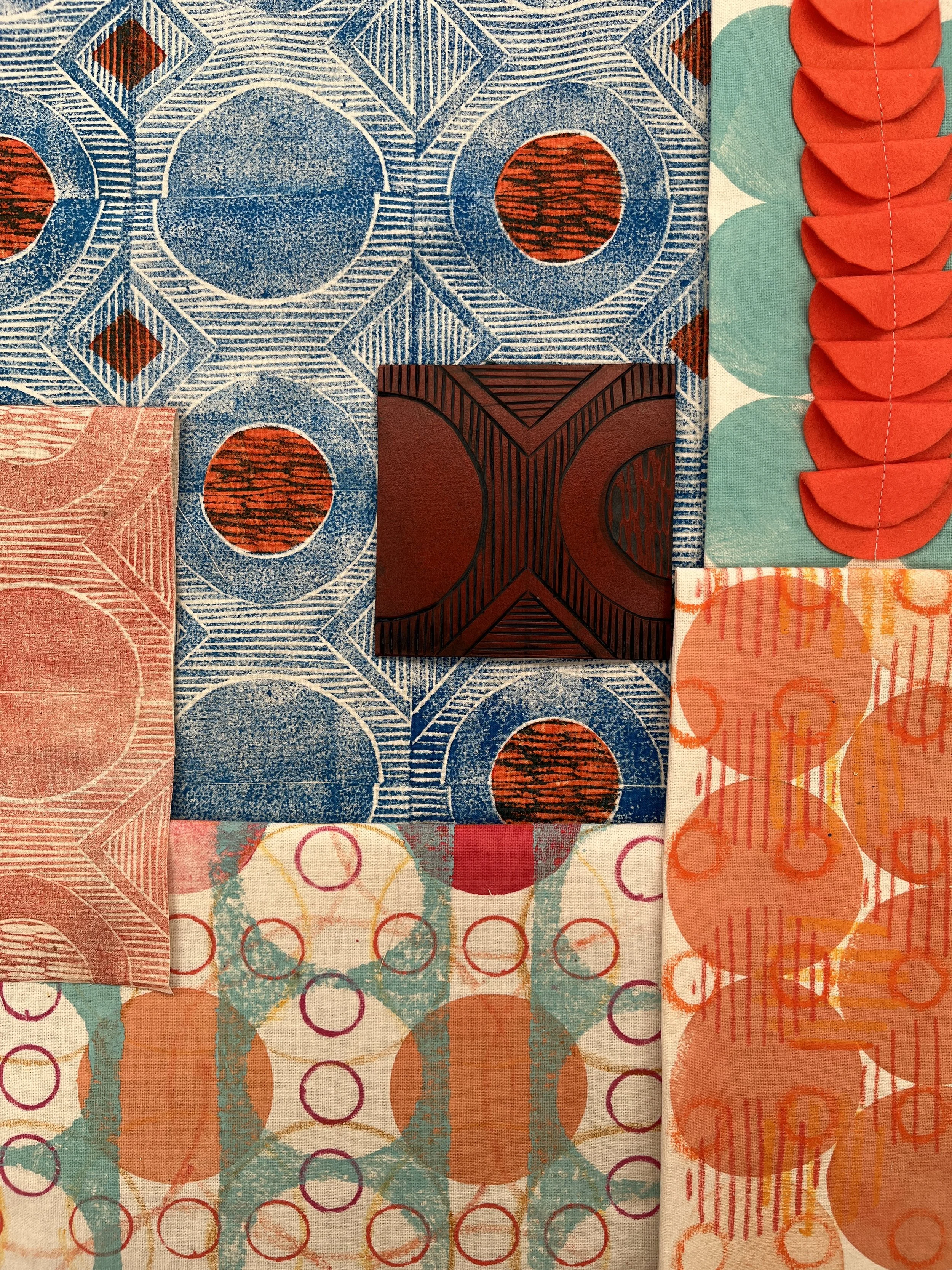 Block printing on Fabric with Sally James Thomas: SUNDAY 28 JUNE 26