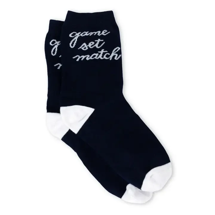 Ame and Lulu Navy Game, Set March Socks
