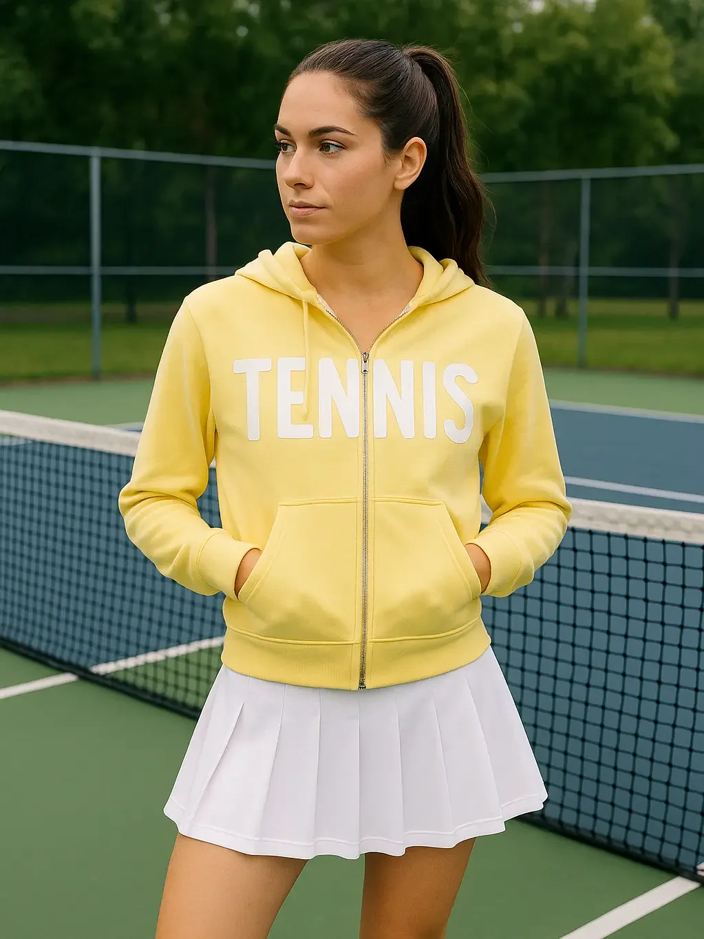 Yellow TENNIS zip up