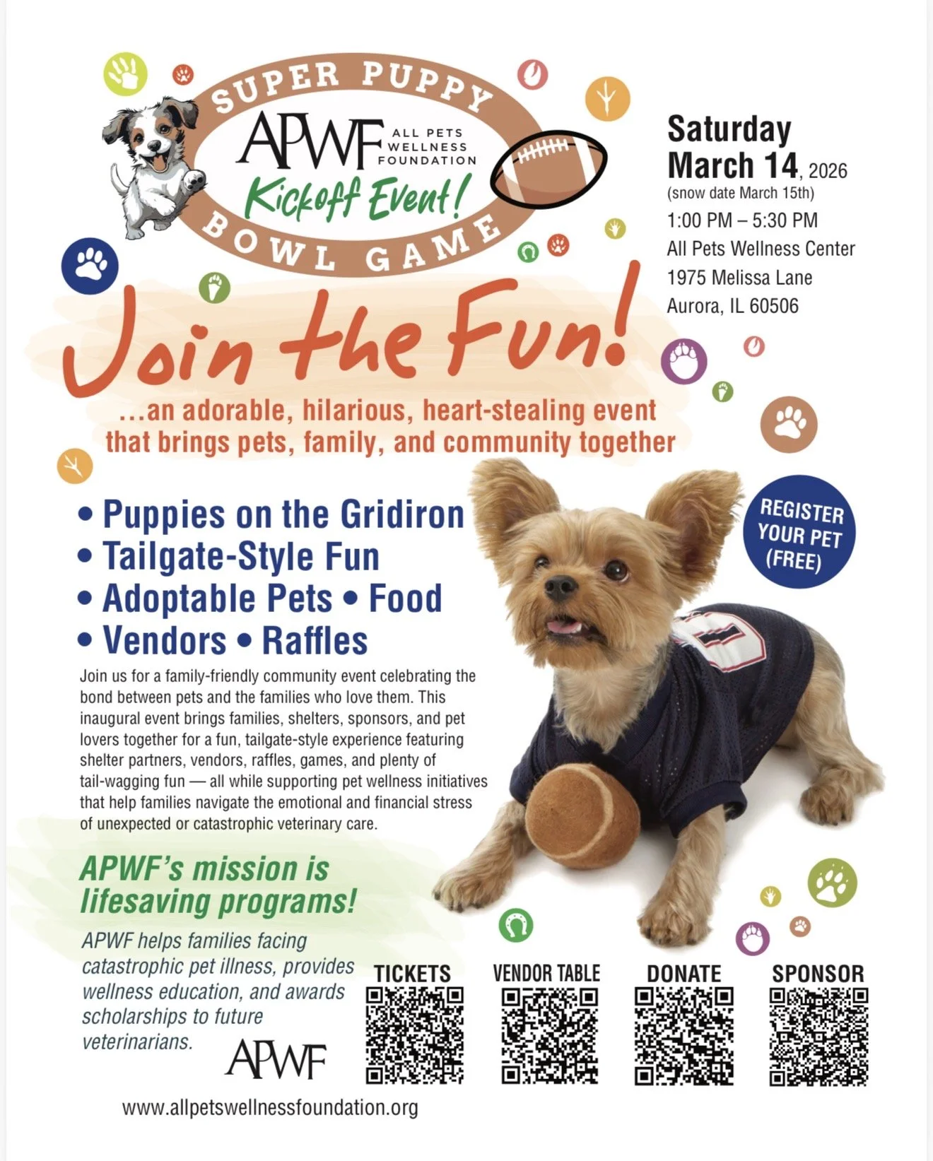 All Pets Wellness Foundation Fundraising Puppy Bowl Event