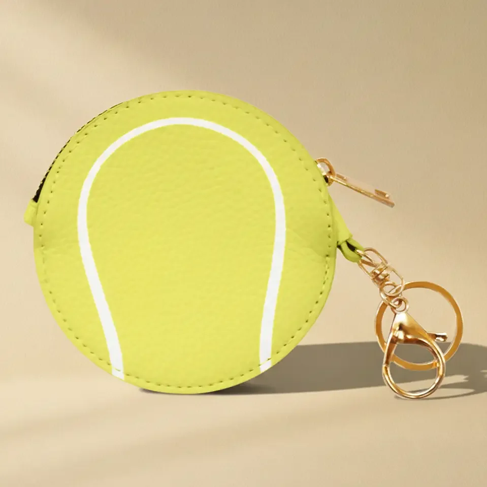 Tennis Ball Coin Purse Charm- Pink or Green