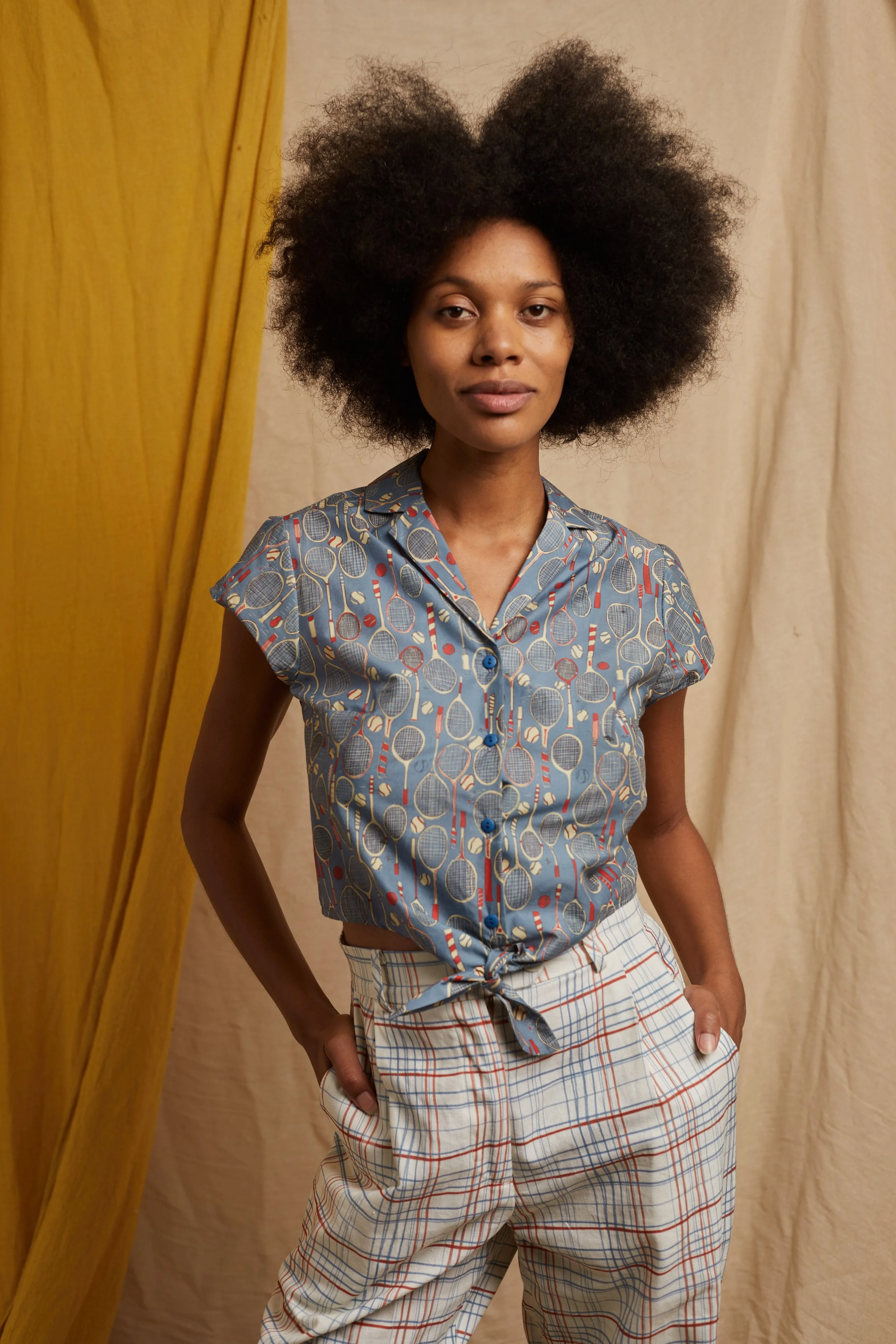 Palava Peggy Tennis Print Blouse