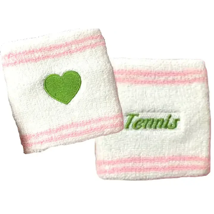 Pink/Green Embroidered Wristbands