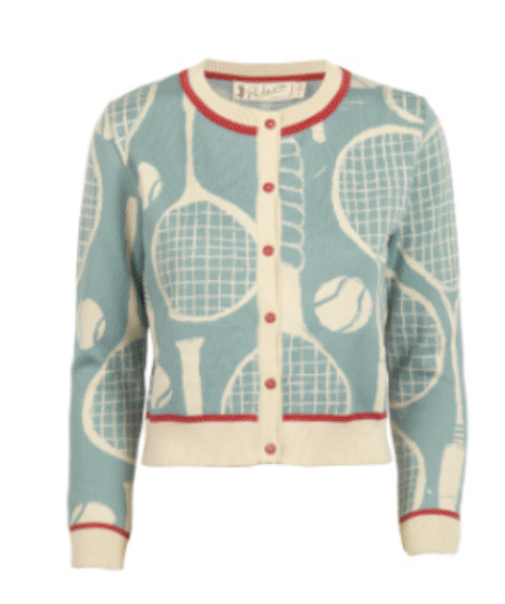 Palava Vera Cardigan Sweater-Tennis Print