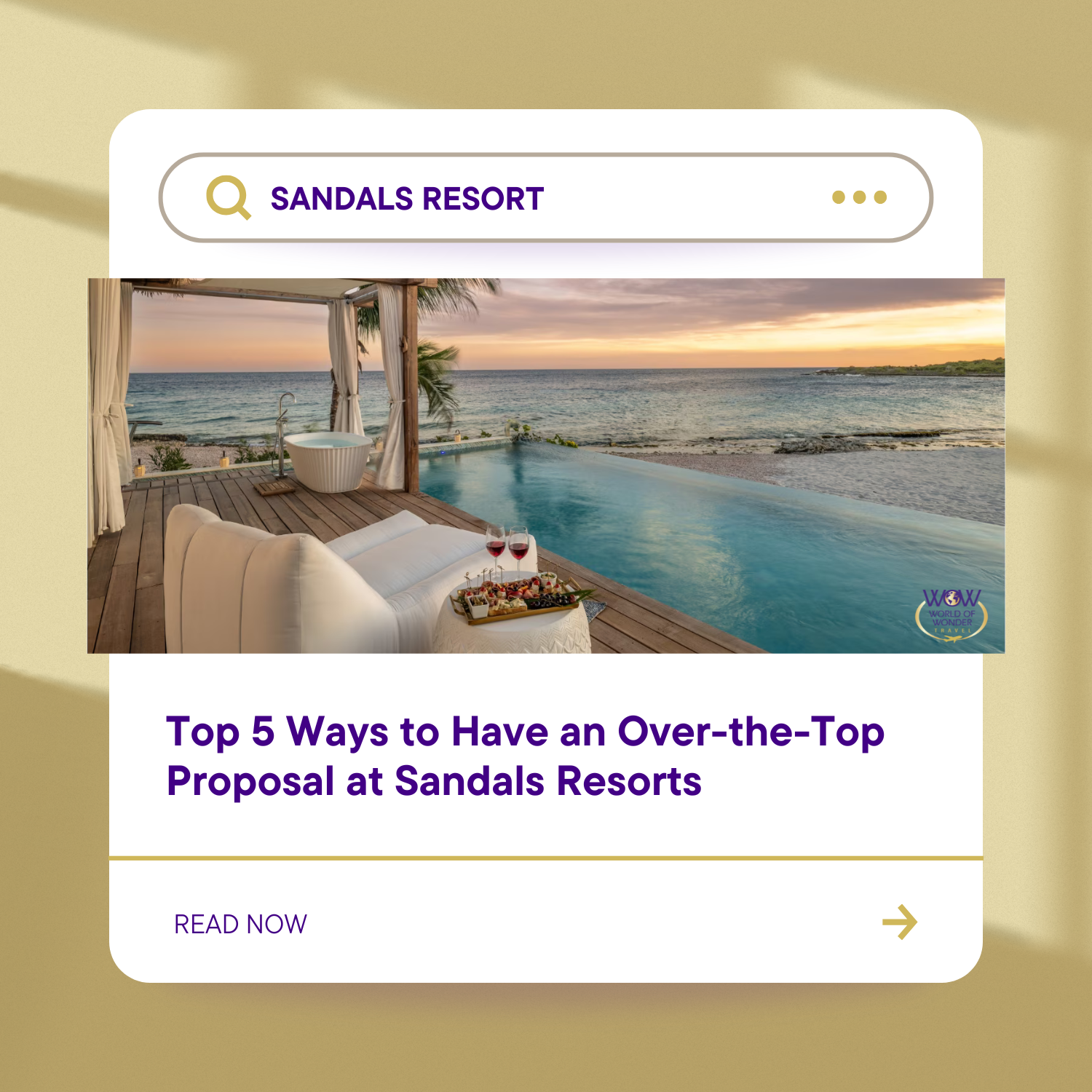 Top 5 Ways to Have an Over-the-Top Proposal at Sandals Resorts
