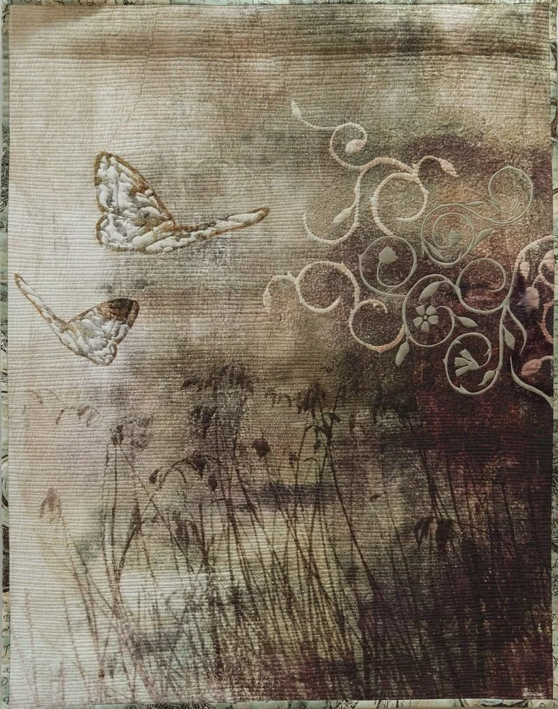 The Levels - whole cloth print, embroidery70cm x 90cm