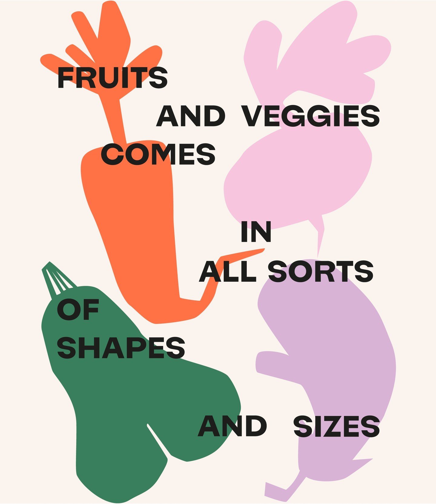 ✊🥕
EL MANIFEST DELS WONKIES
Article 1 
Totes les fruites i verdures creixen lliures i iguals en sabor i propietats nutritives. 

Article 2 
Les fruites i les verdures tenen tota mena de formes i mides; no han de ser jutjades sota est&agrave;ndards e