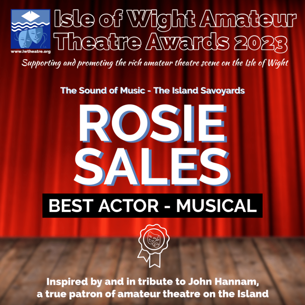 The judges said, "her vocals were fabulous, her believable character which moved with ease between tenderness for the children yet feisty when standing up to the adult characters was excellent and she controlled her role with precision and grace."