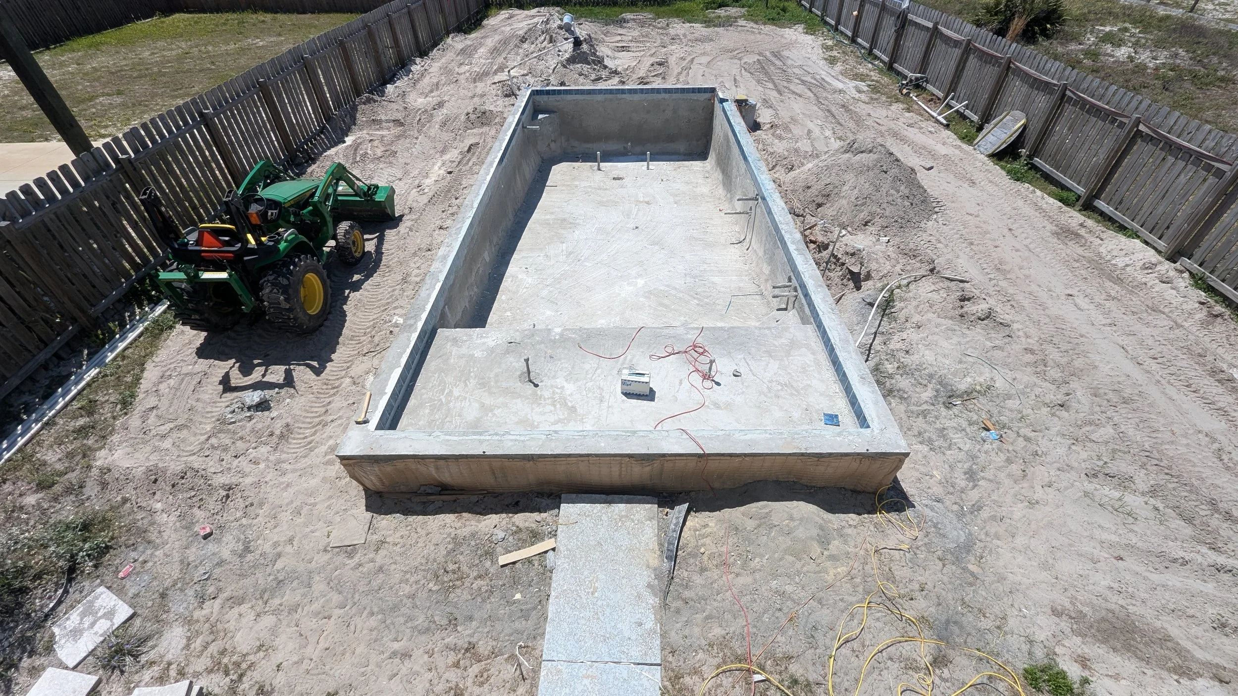 New in ground pool with splash pad