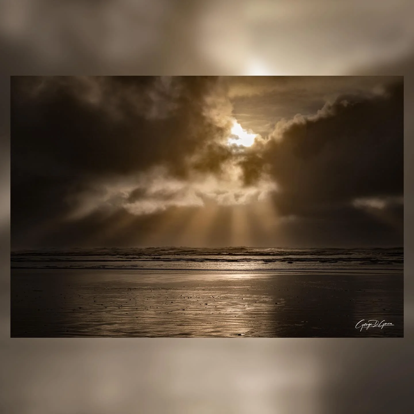There are moments, if we pay attention, when the natural world attempts to speak to us&mdash;moments when light tears through the sky, not as spectacle, but as statement. In this suspended breath between storm and silence, the clouds draw open like c