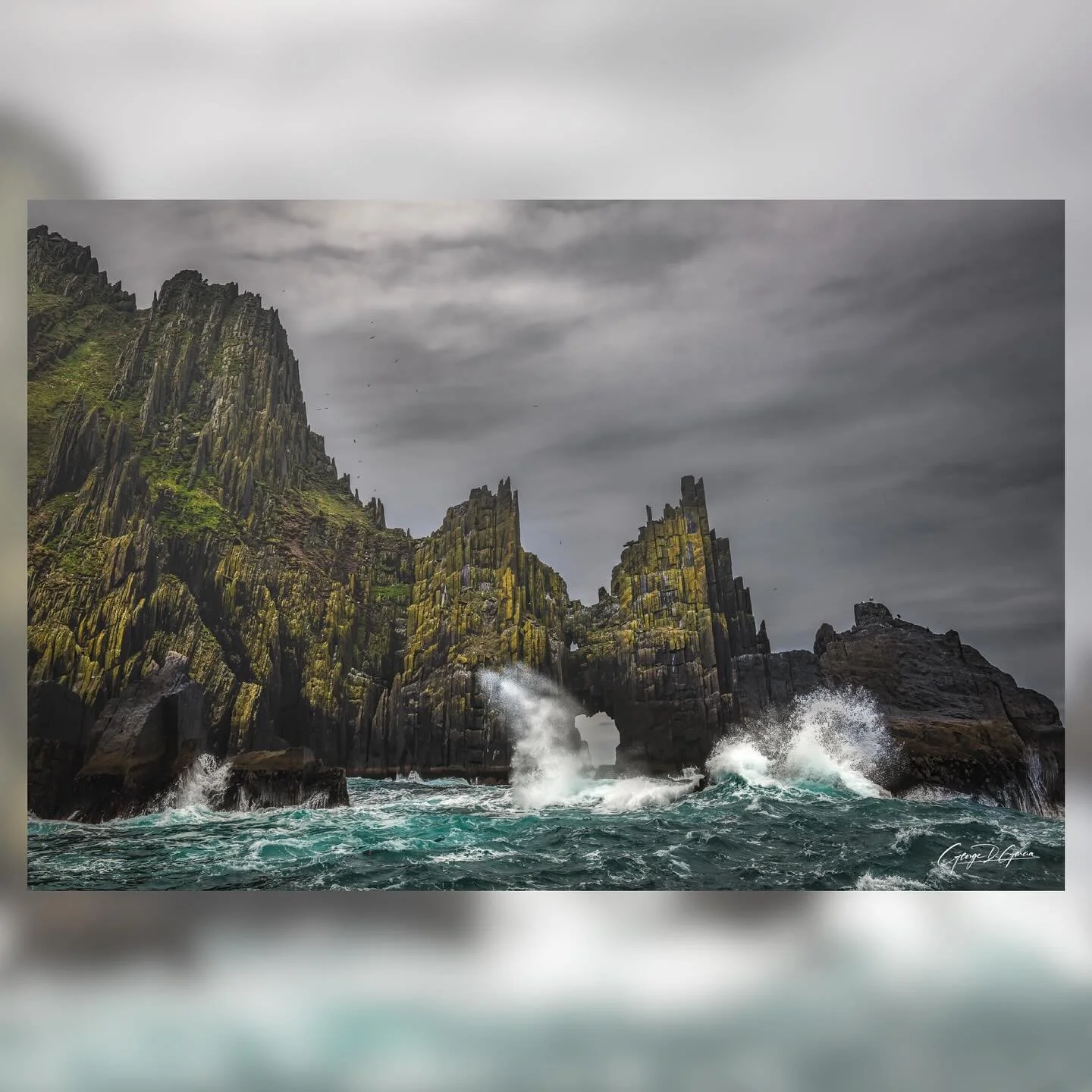 An Doras na nD&eacute;the (Door of the Gods)

Over millennia, off the western coast of Ireland, the tireless wind and powerful waves combined to carve a temple made of stone, timeworn yet alive with myth. The ancient people of &Eacute;ire believed th