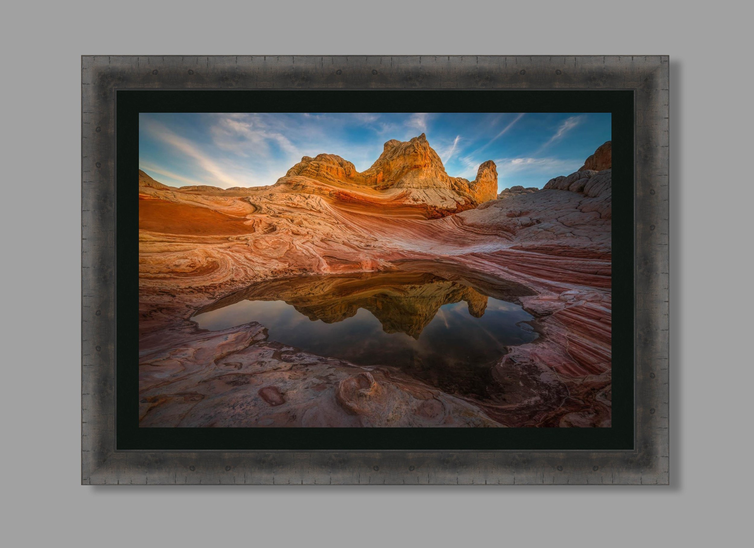 Desert Reflection charcoal hung.jpg