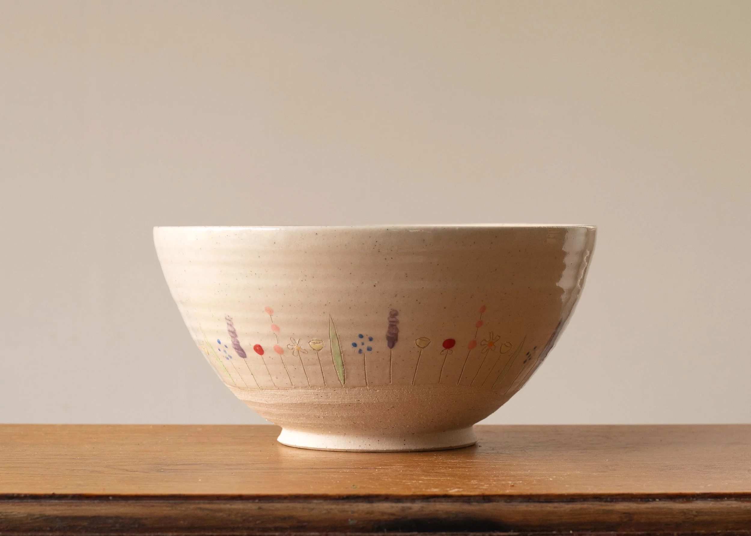 Large White Serving Bowl with Midsummer Flower Design.jpg