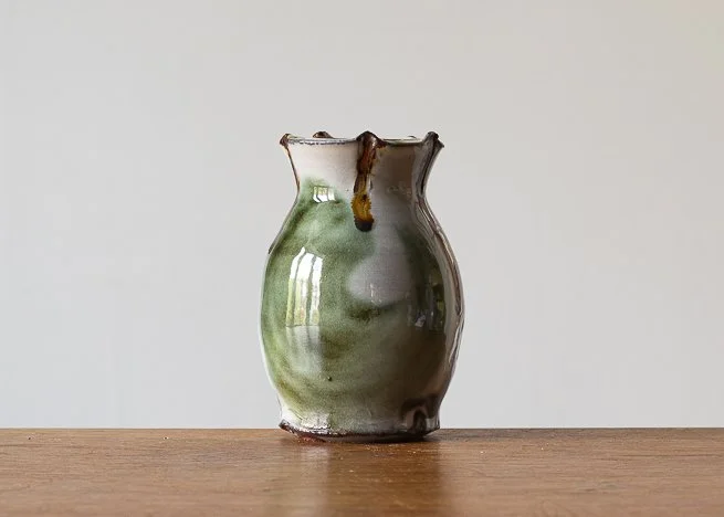 Bud Vase with Green brush marks #2, view 3.jpg