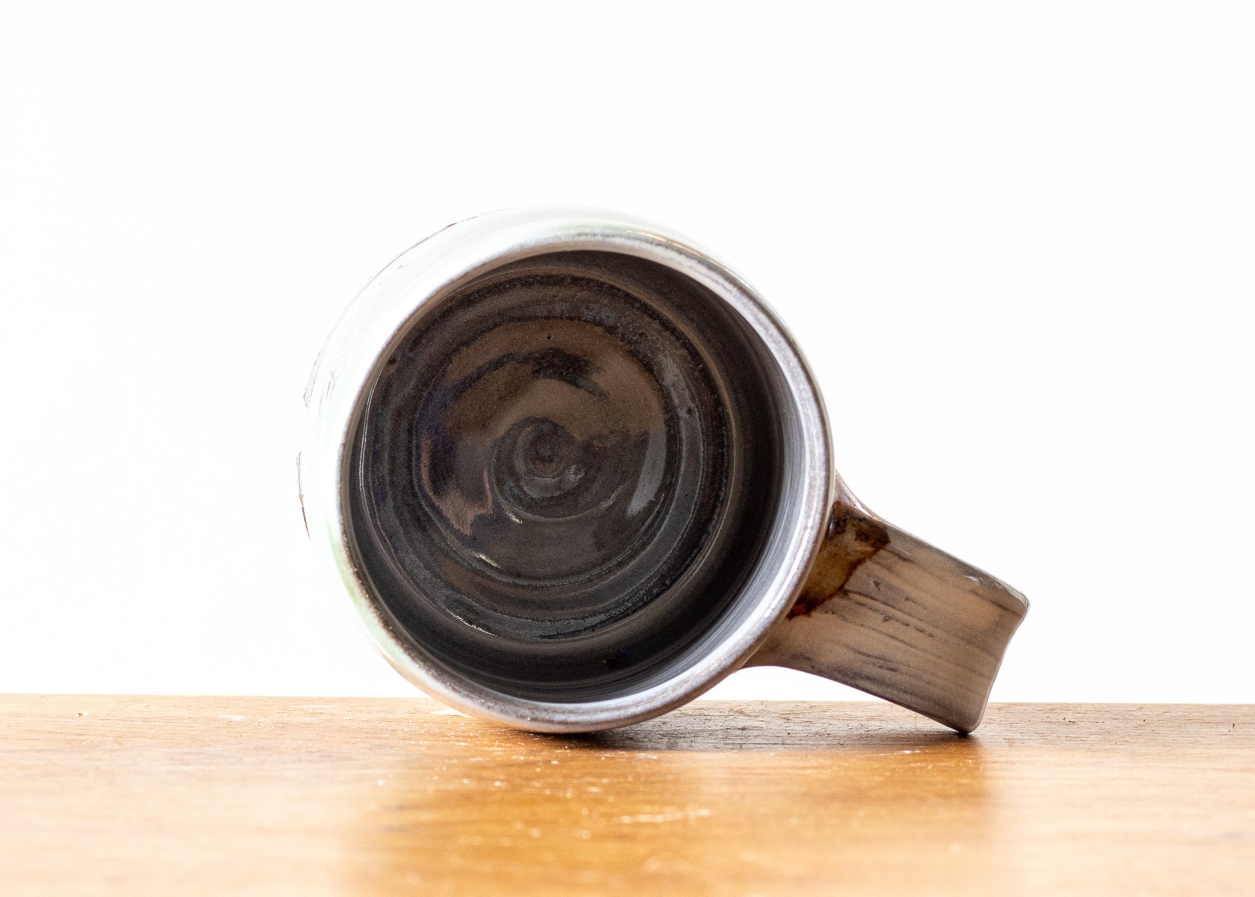 1.23 Green Handmade Stoneware Pottery Mug, view 5.jpg