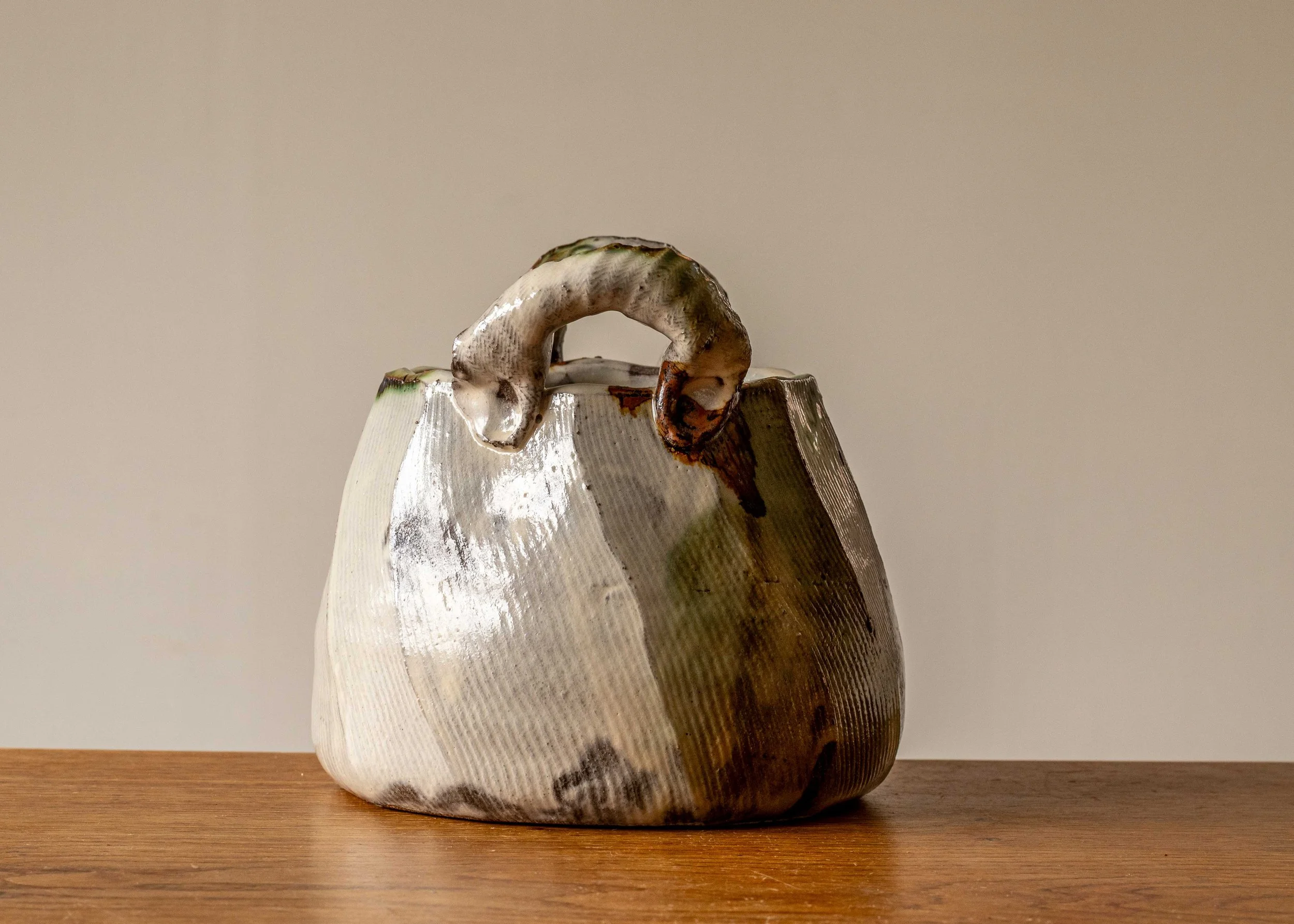 Handmade Japandi Style Faceted Basket #2, view 34.jpg