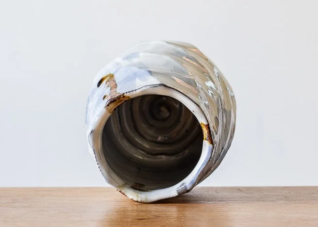 Faceted vase with Blue Brush Marks, side 5.jpg