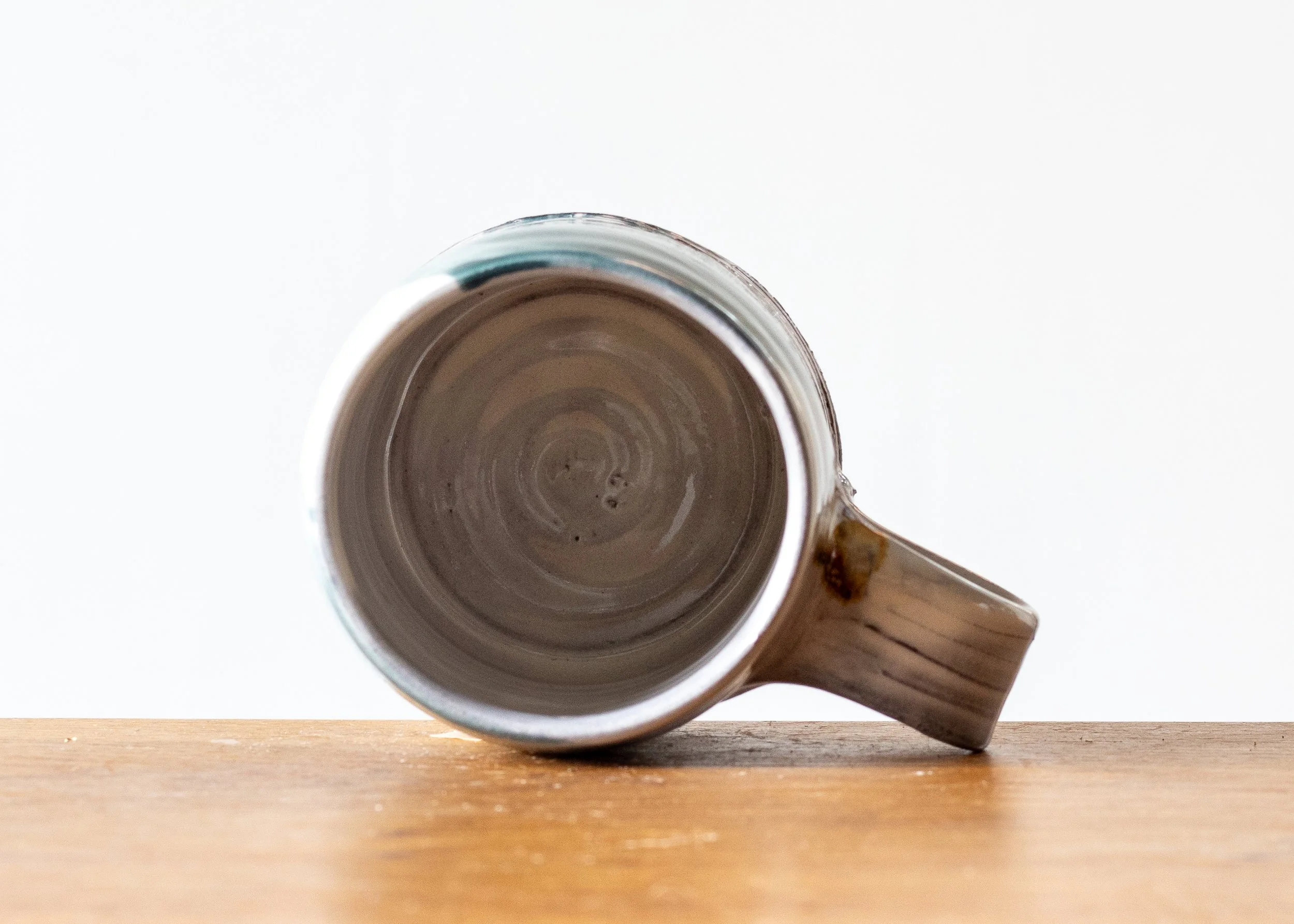 1.26 Turquoise Handmade Stoneware Pottery Mug, view 5.jpg