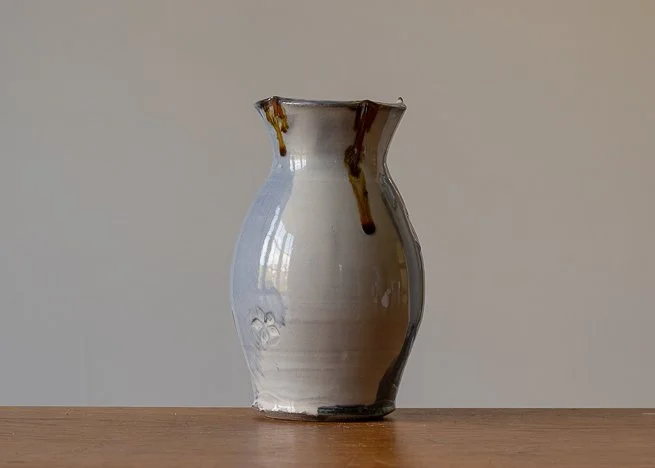 Medium vase with blue brush marks, view 2.jpg
