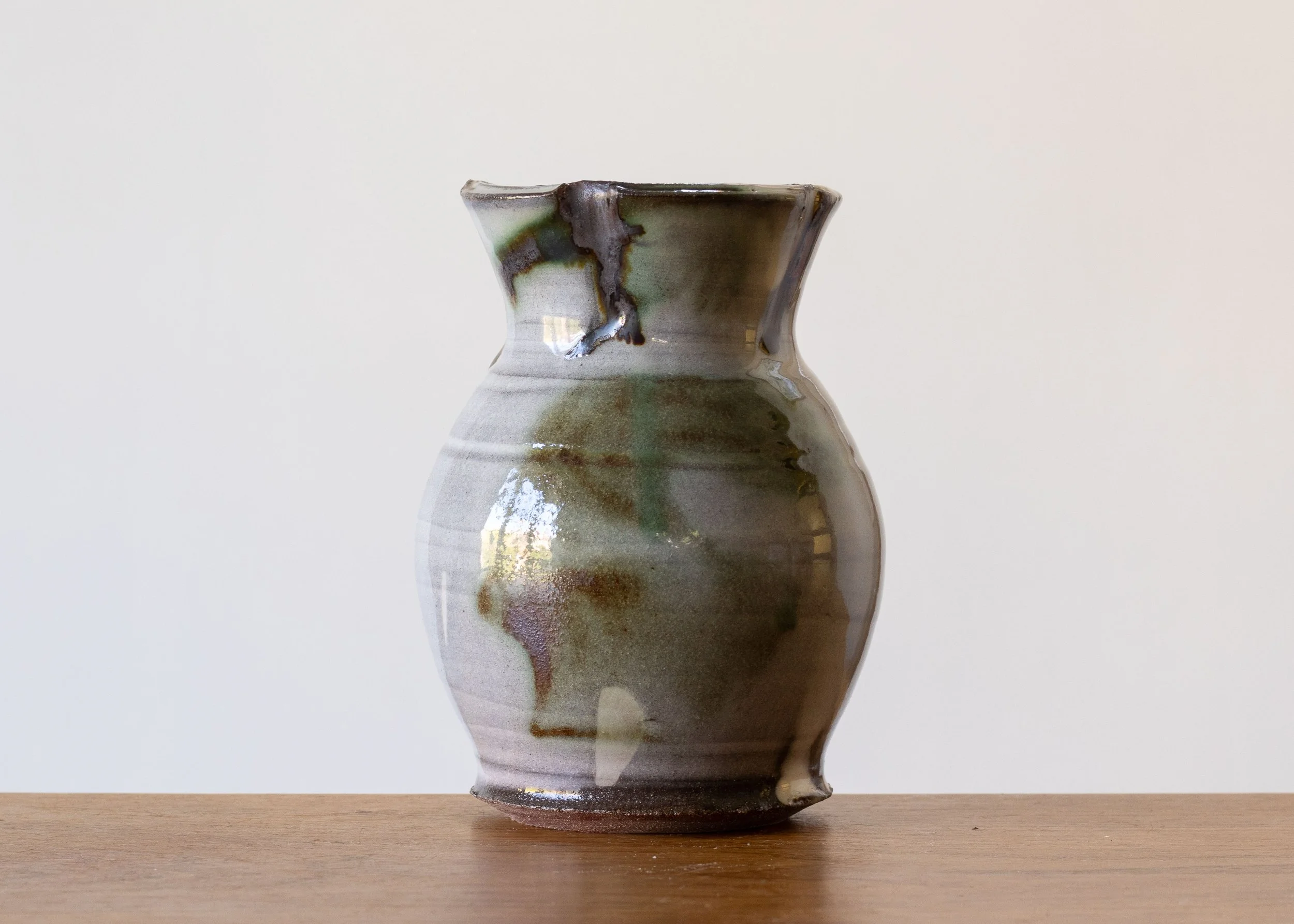 Bud Vase with Green Brush Marks, view 1.jpg