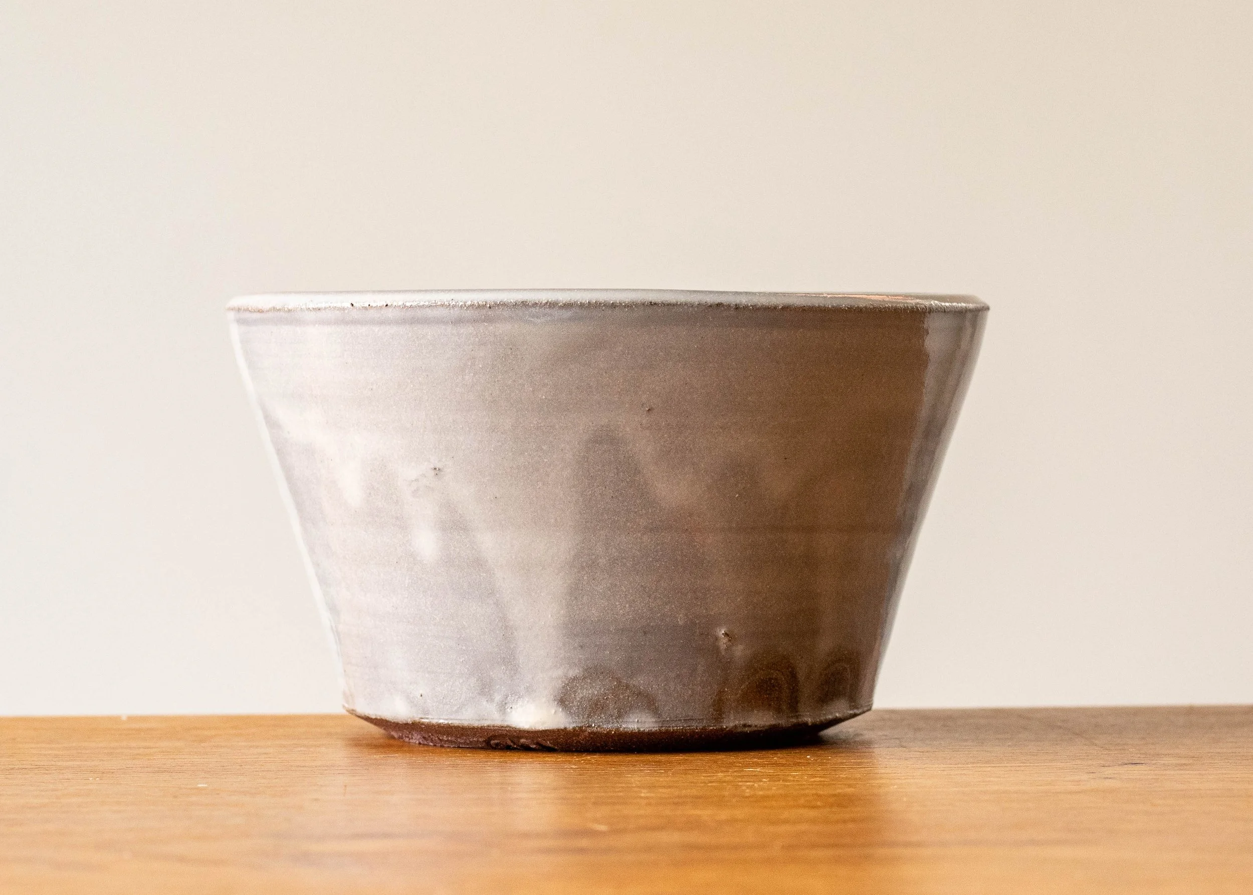 Small Handmade Pottery Bowl, with Blue Brush Marks, New Work 2025, view 3.jpg