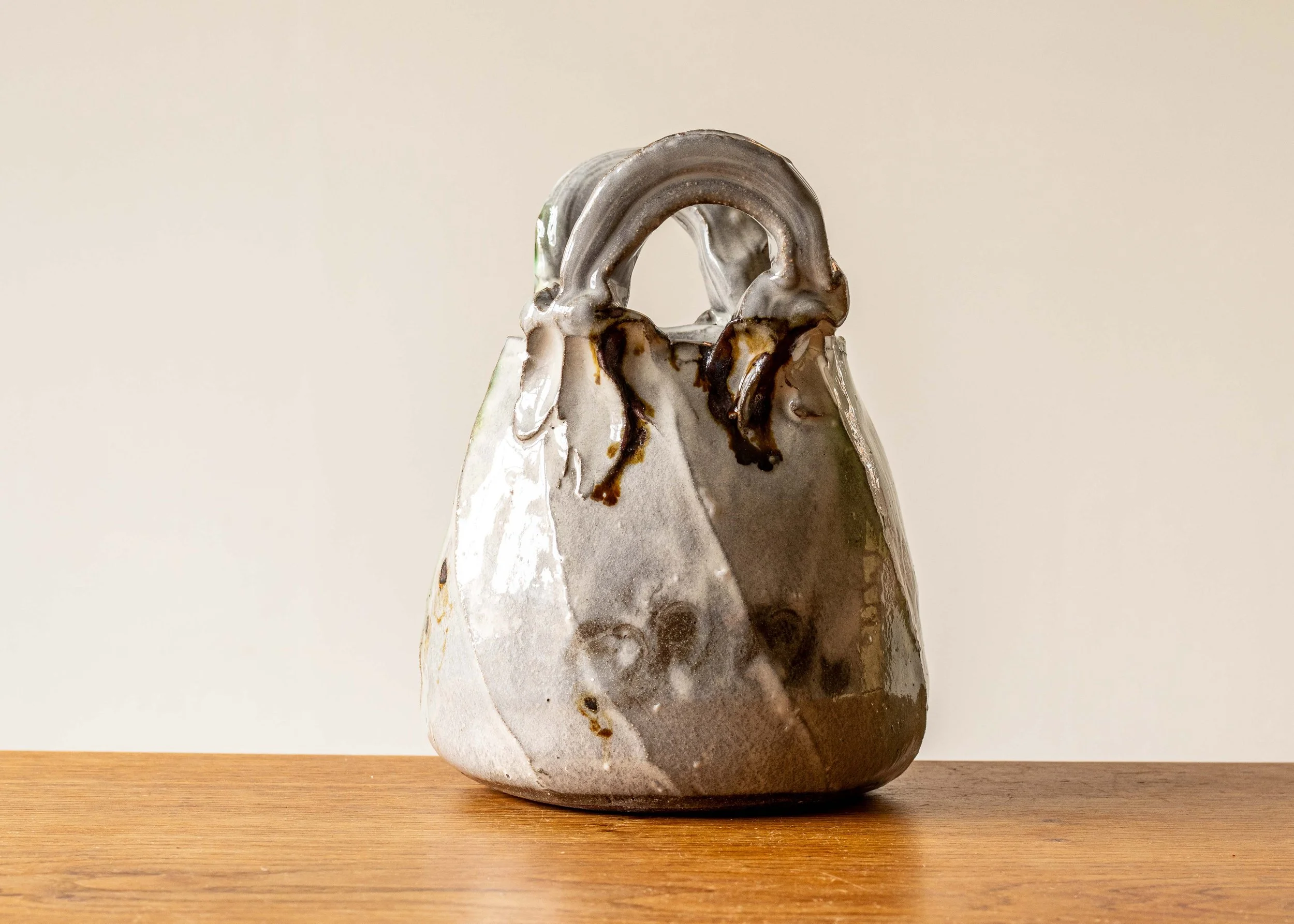 Handmade Japandi Style Faceted Basket, view 4.jpg