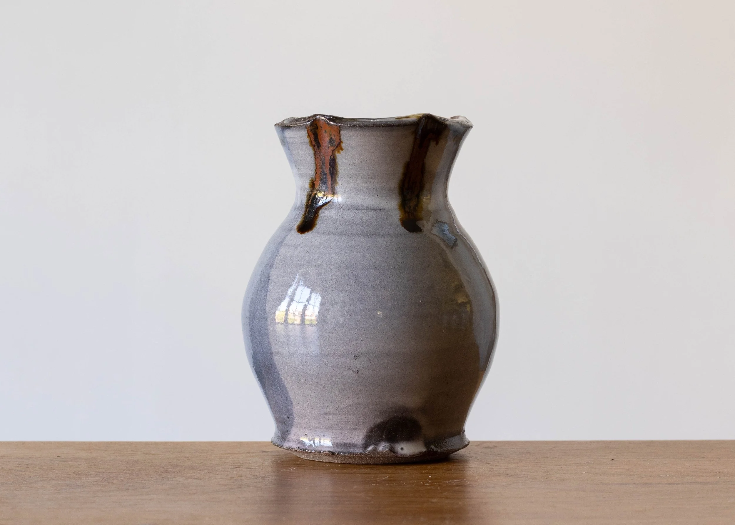 Bud Vase with Blue Brush Marks #2, view 2.jpg