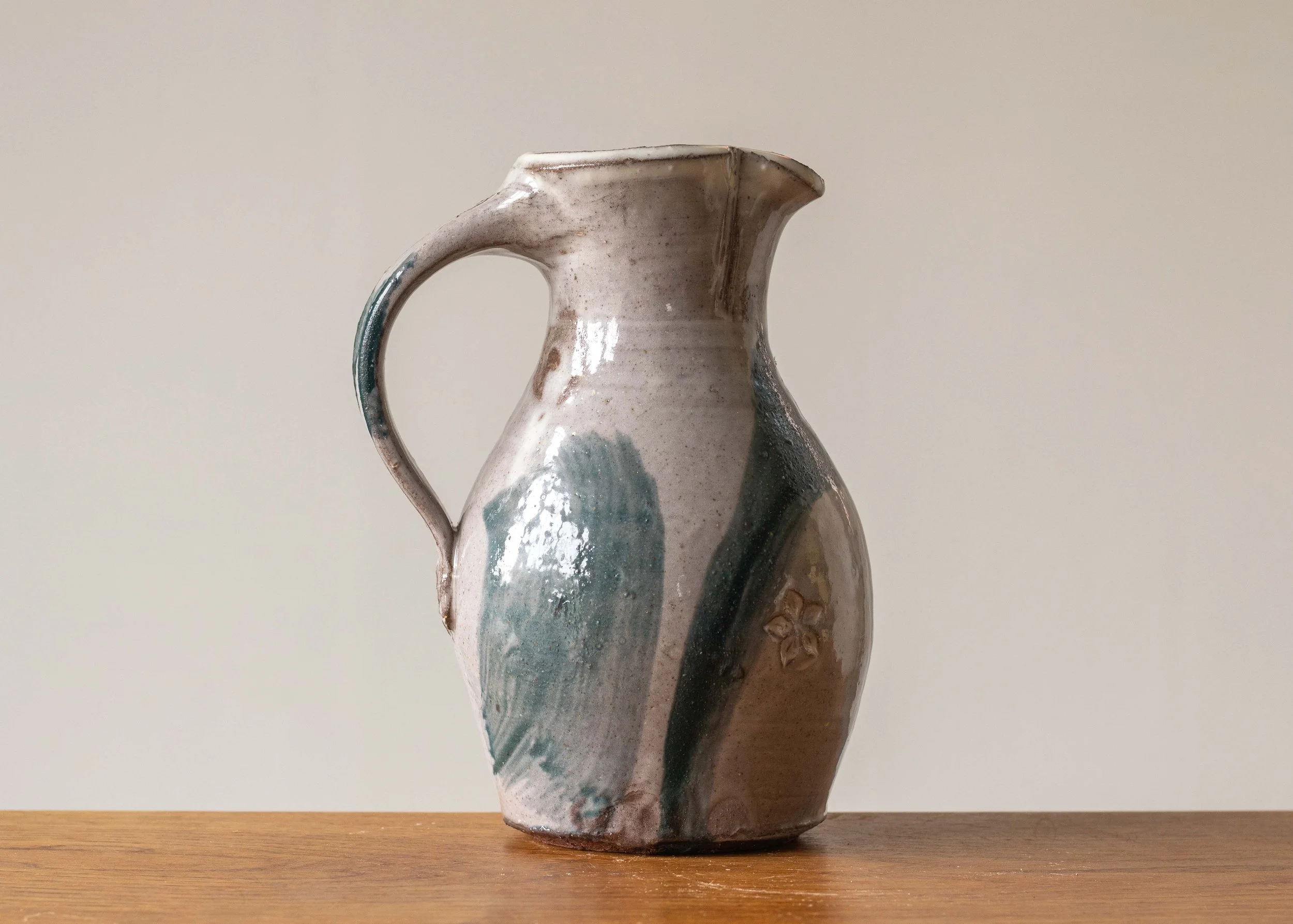 Medium Jug with Blue Decoration, My Clay, view 3.jpg