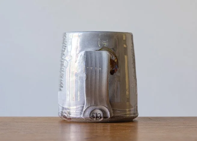 Handmade Pottery Mug wiith Brown Brush Marks, siide 4.jpg