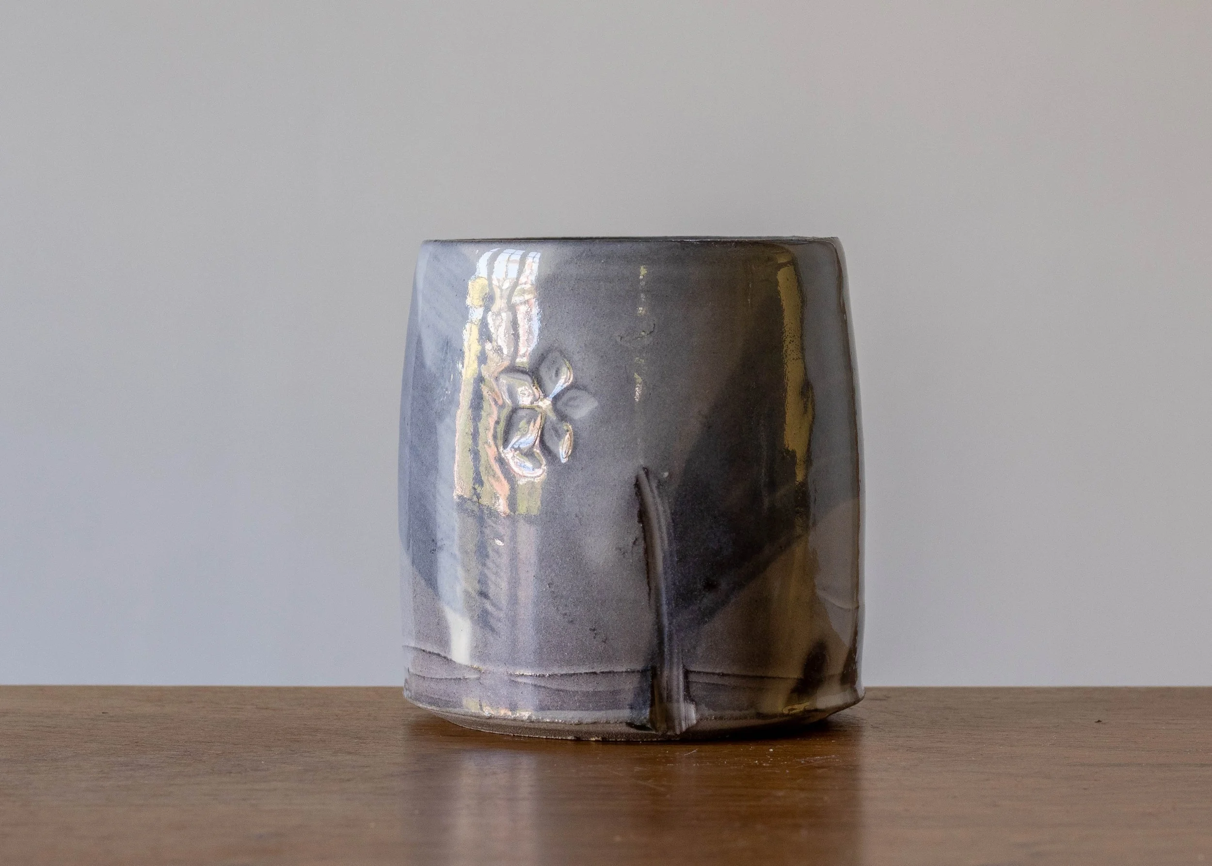 Mug with Indigo Brush Marks 1.14, view 2.jpg