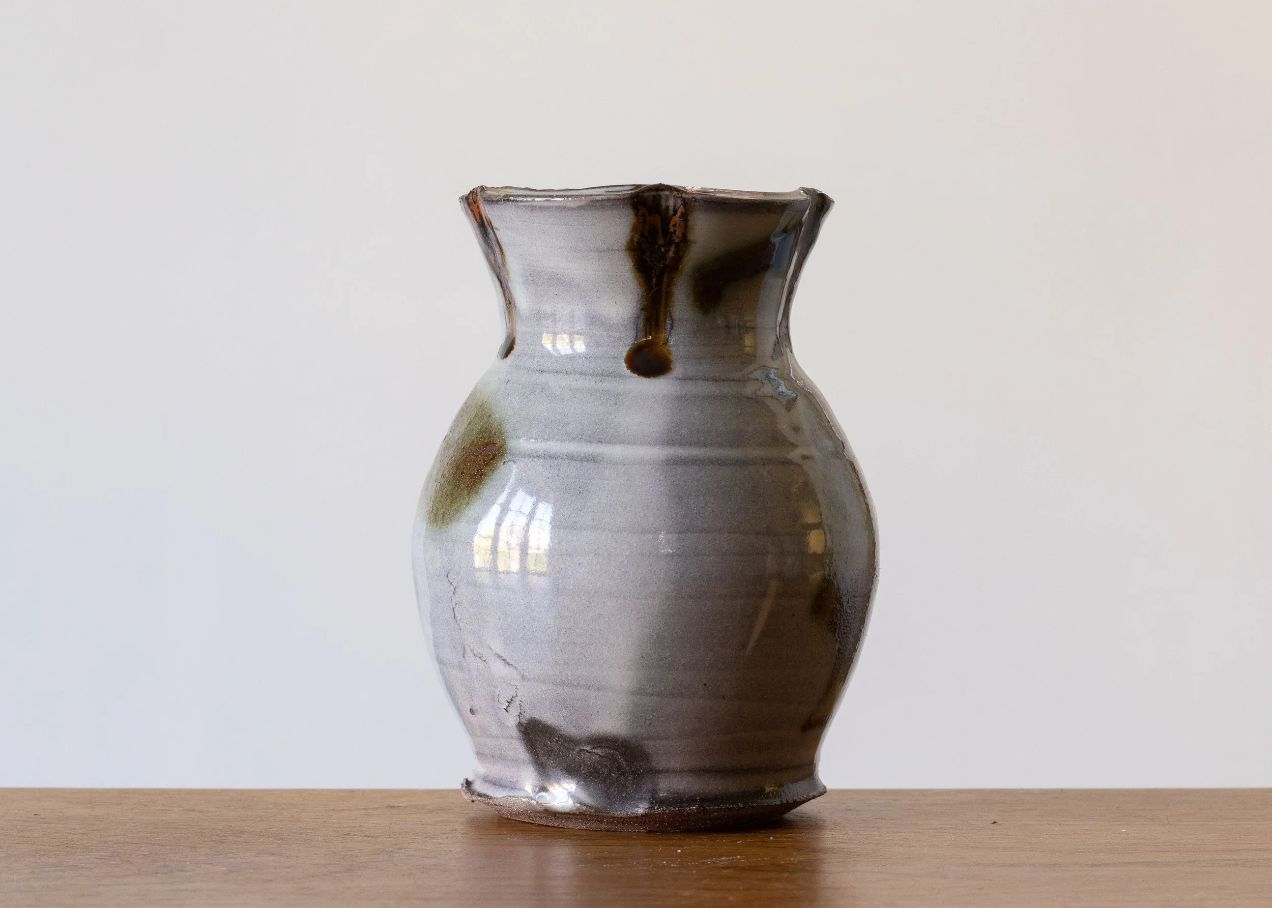 Bud Vase with Green Brush Marks, view 2.jpg