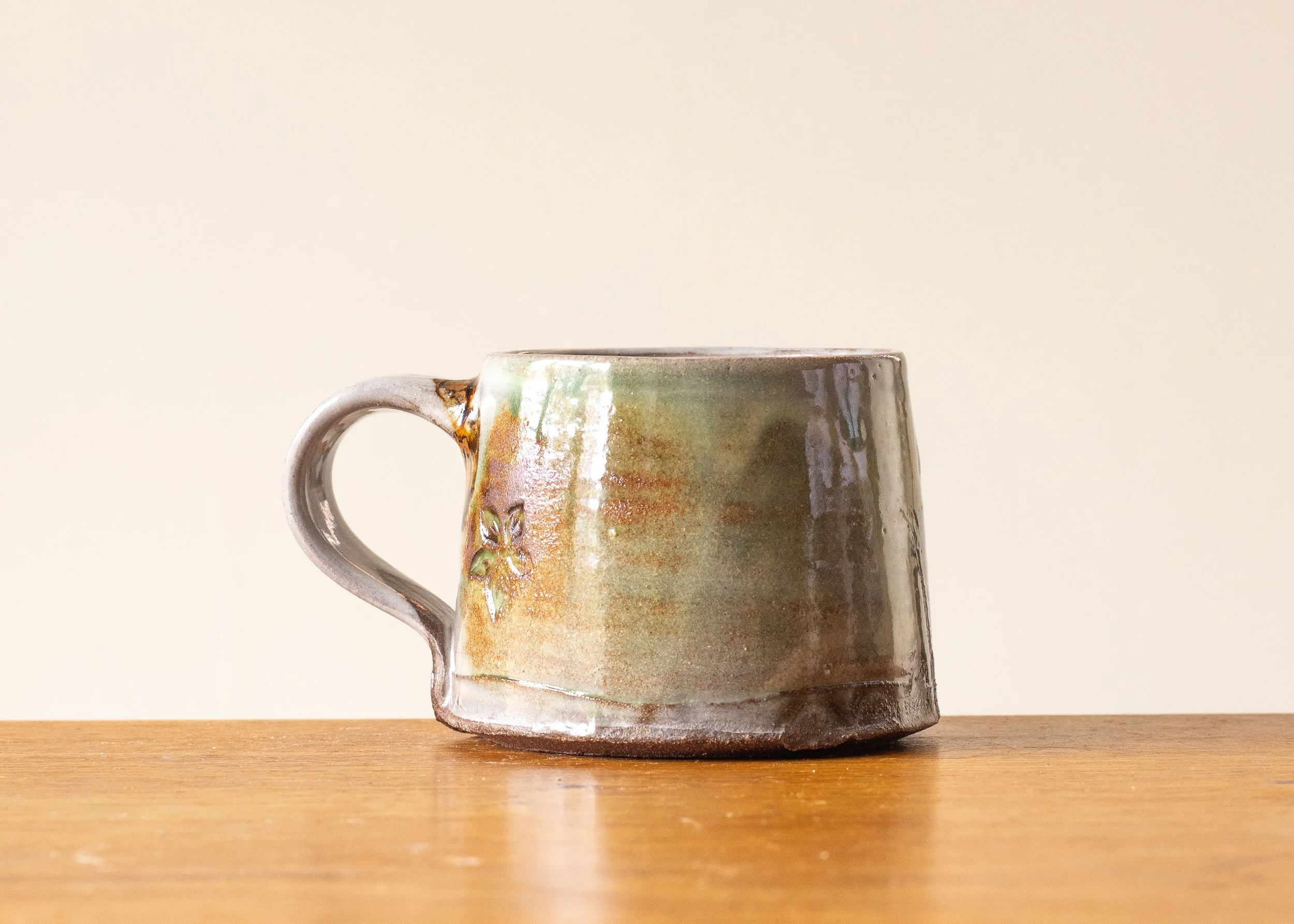 Coffee Cup with Green Decoration, view 3.jpg