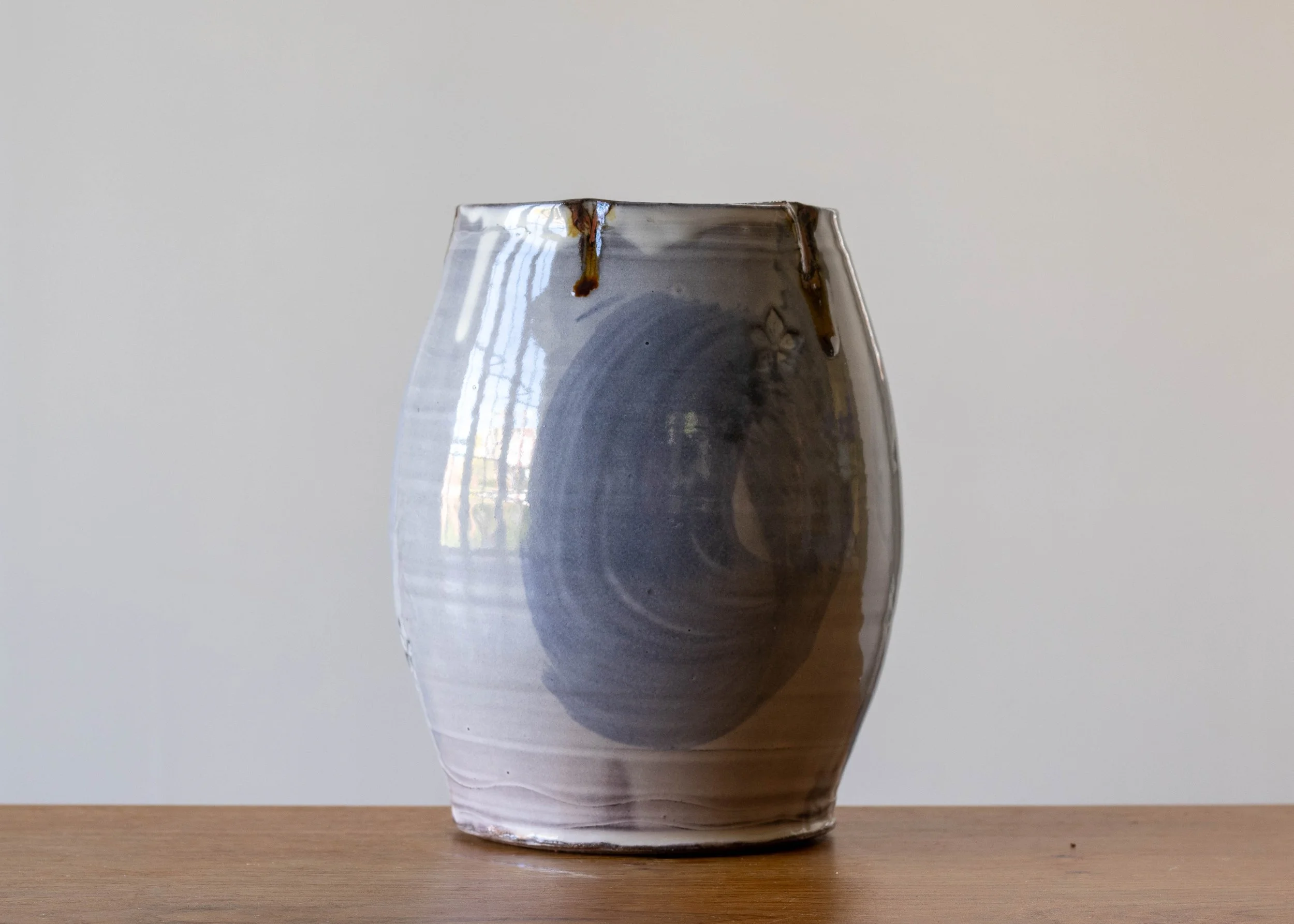 Large Handmade Pottery Vase with Blue Brush Marks_.jpg
