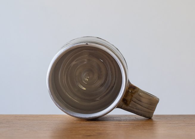 Handmade Pottery Mug wiith Brown Brush Marks #2, side 5.jpg