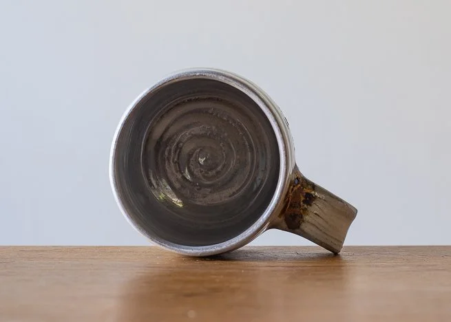 Handmade Pottery Mug wiith Green Brush Marks, side 5.jpg